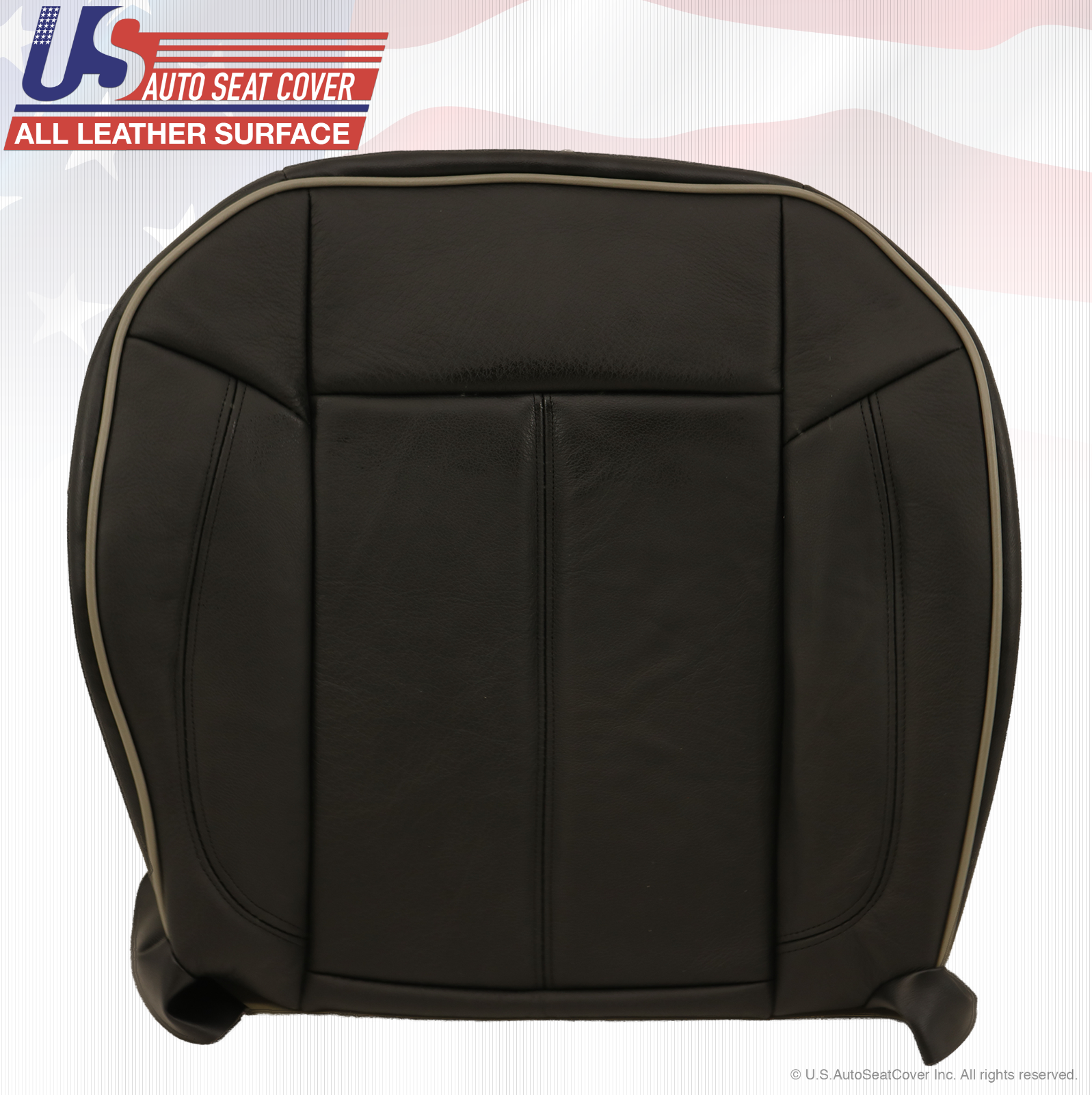 2006 to 2010 Hummer H3 Passenger Side Bottom Replacement Leather Seat Cover Blk