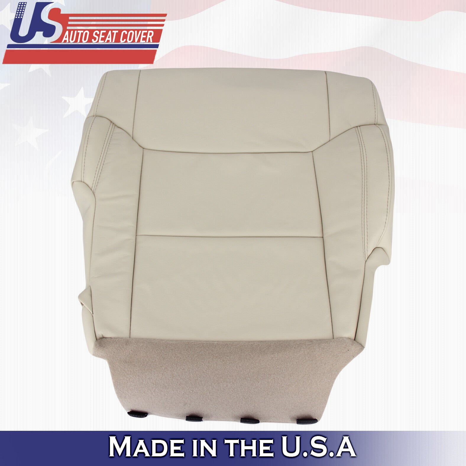 Fits 2014 to 2018 Toyota Tundra PASSENGER Bottom Leather Seat Cover Sand Beige