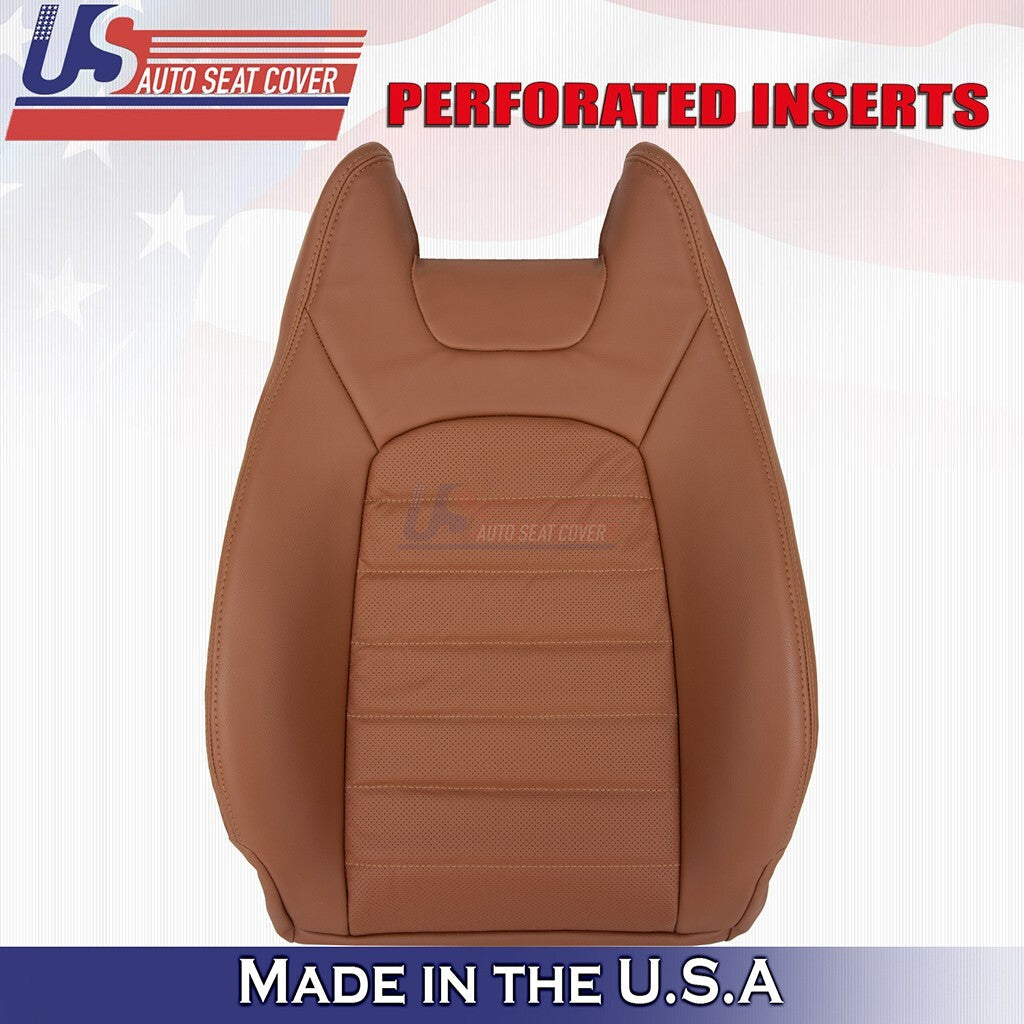 2015 to 2021 Fits Mercedes Benz C250 Front Set Bottoms &Tops Vinyl Cover Brown