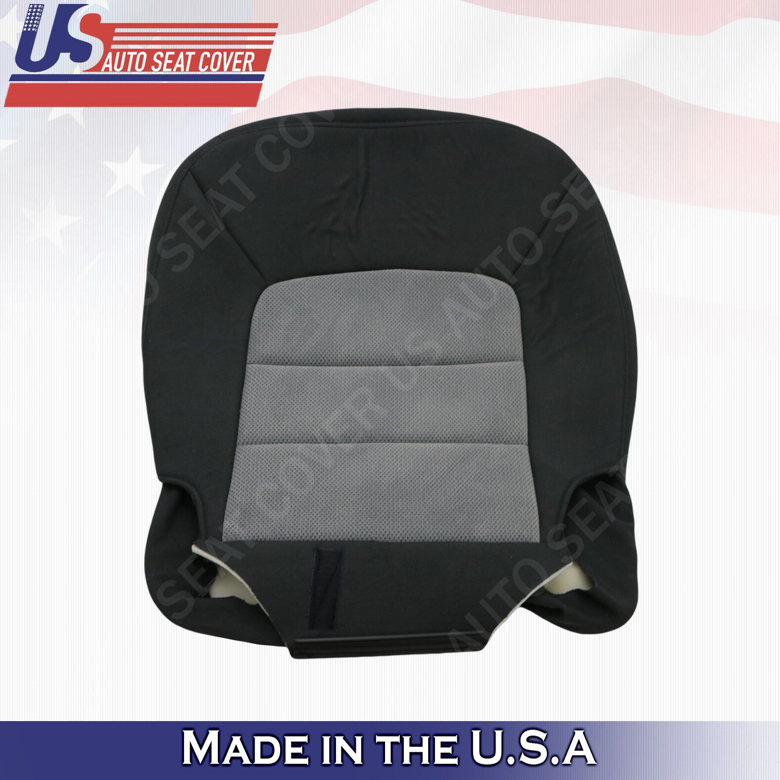 2003 to 2006 Ford Expedition XLT Front Bottoms Cloth Seat Cover 2-tone Dark Gray