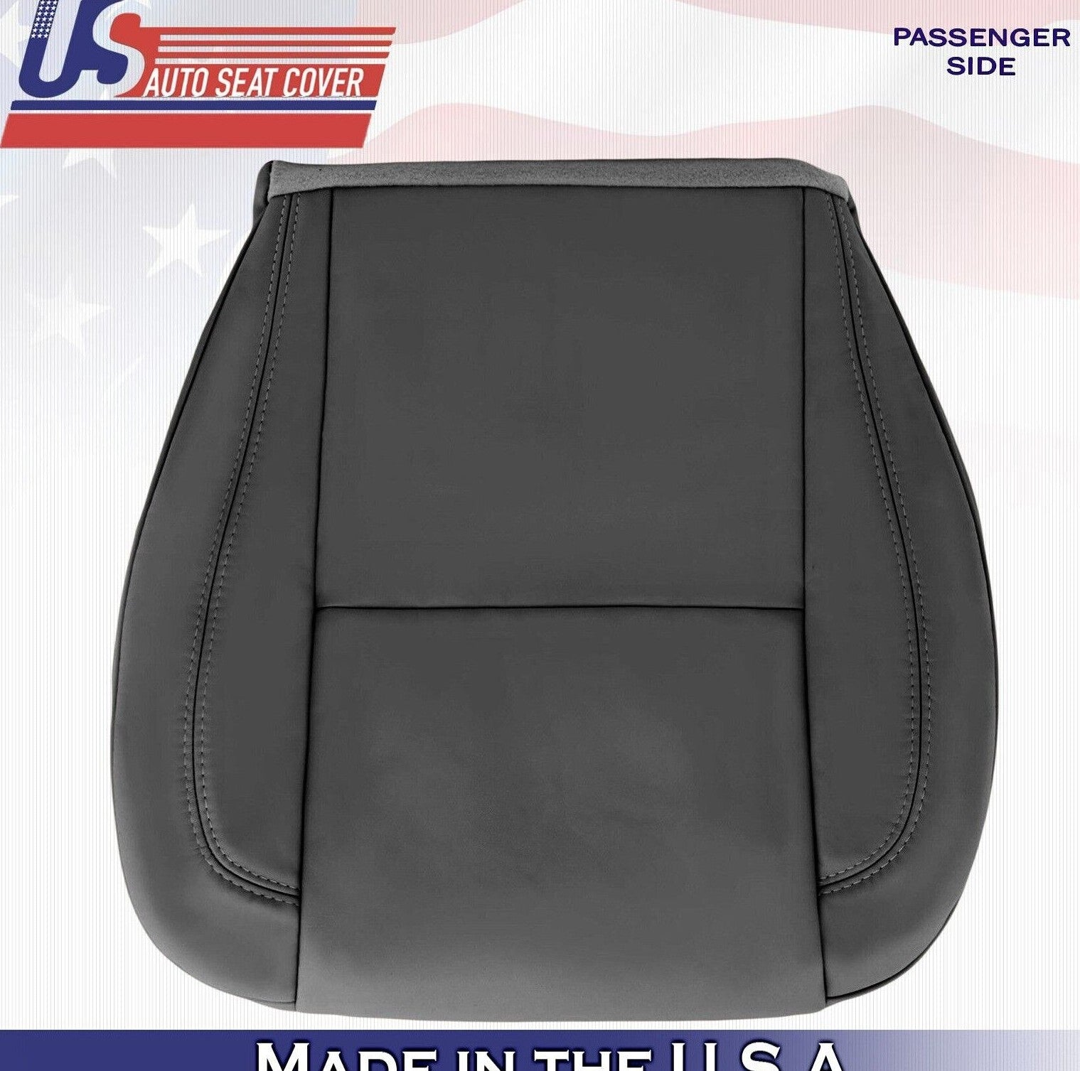 1998 1999 2000 For Lexus GS430 Passenger Bottom Solid Leather Seat Cover Black