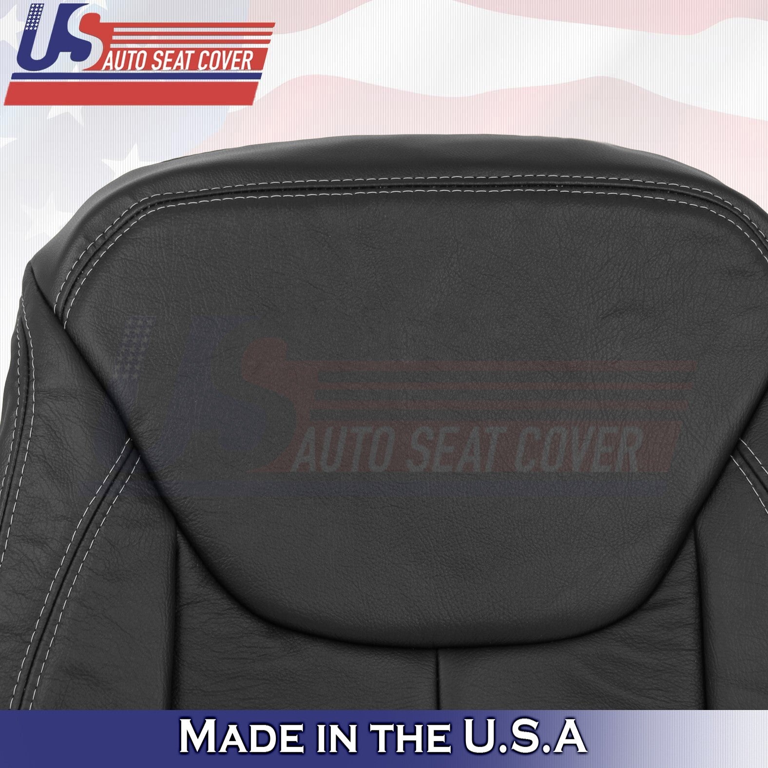 2011 to 2017 Fits Jeep Wrangler Rubicon Driver Top Leather Seat Cover Black