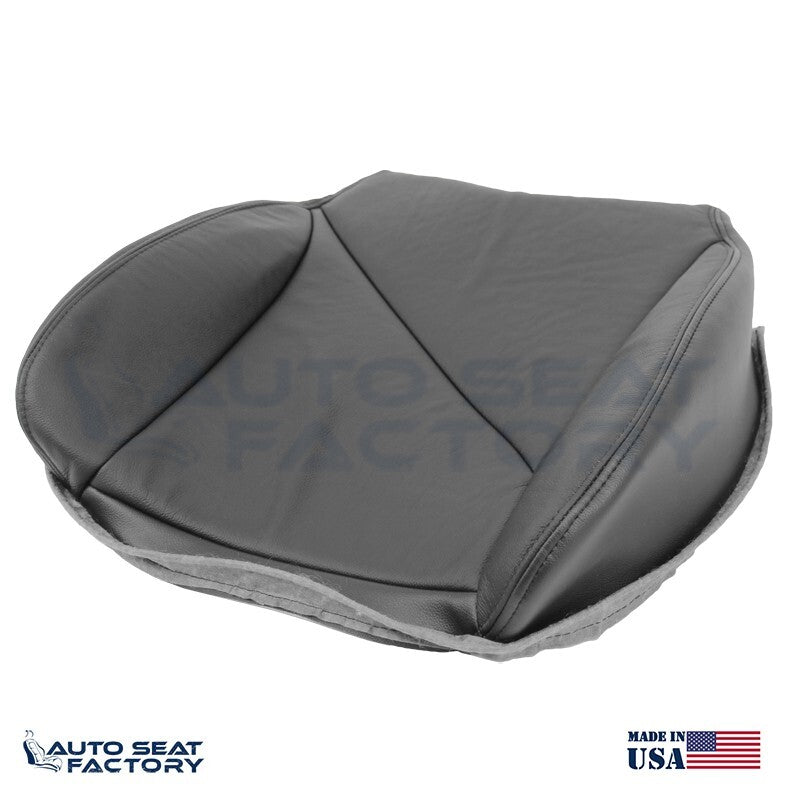 Fits 1994 - 1996 Chevy Corvette PASSENGER Side Bottom Black Leather Seat Cover