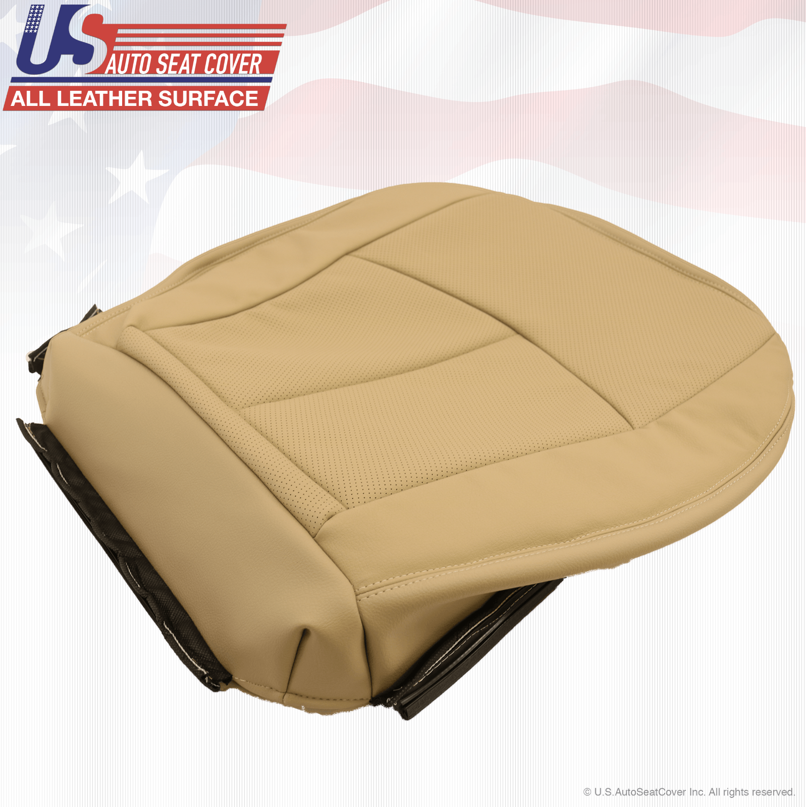 2003 to 2009 Fits Mercedes Benz E-Class Driver Bottom Seat Cover Light Tan