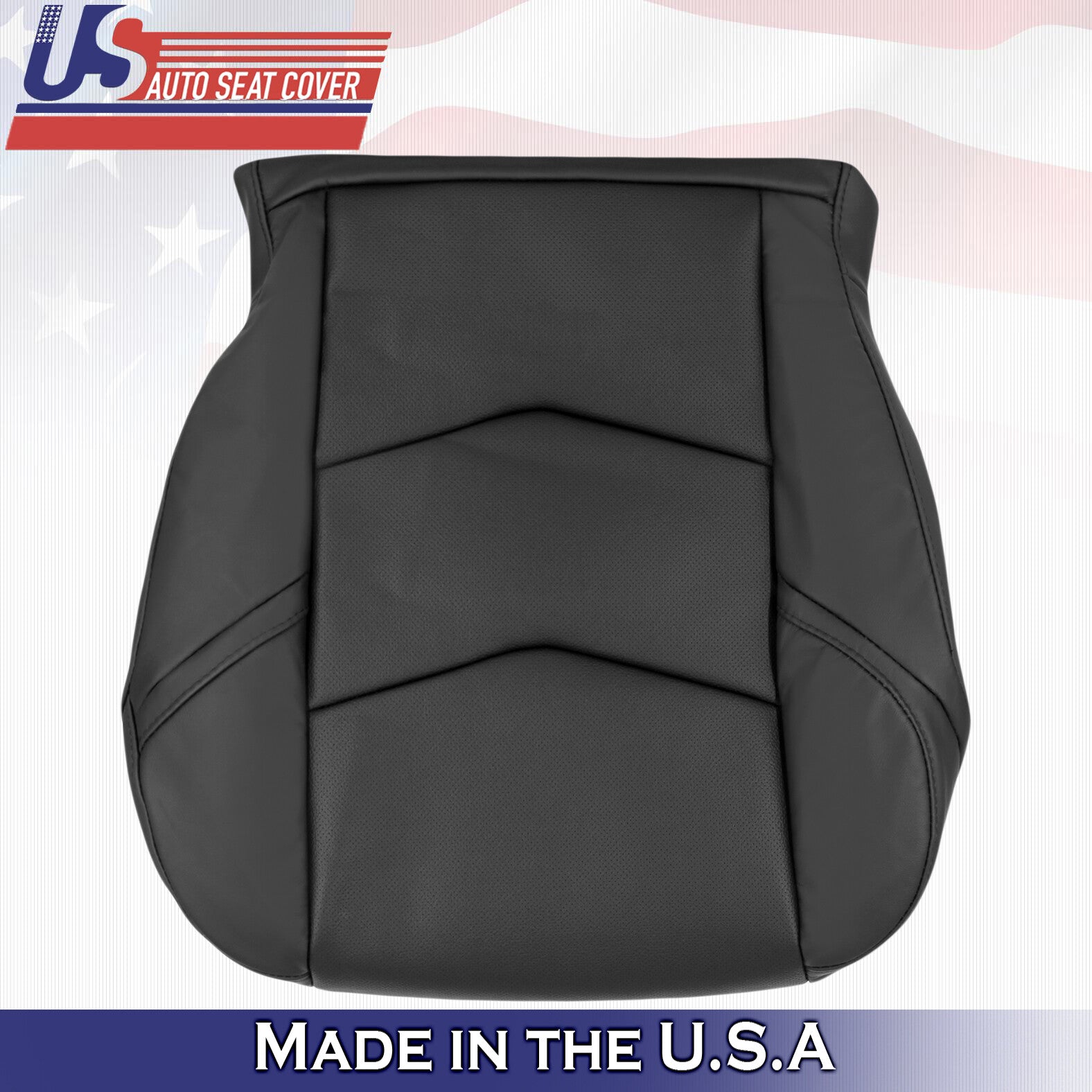 2015 to 2020 For Cadillac Escalade Driver Passenger Bottom Leather Covers Black