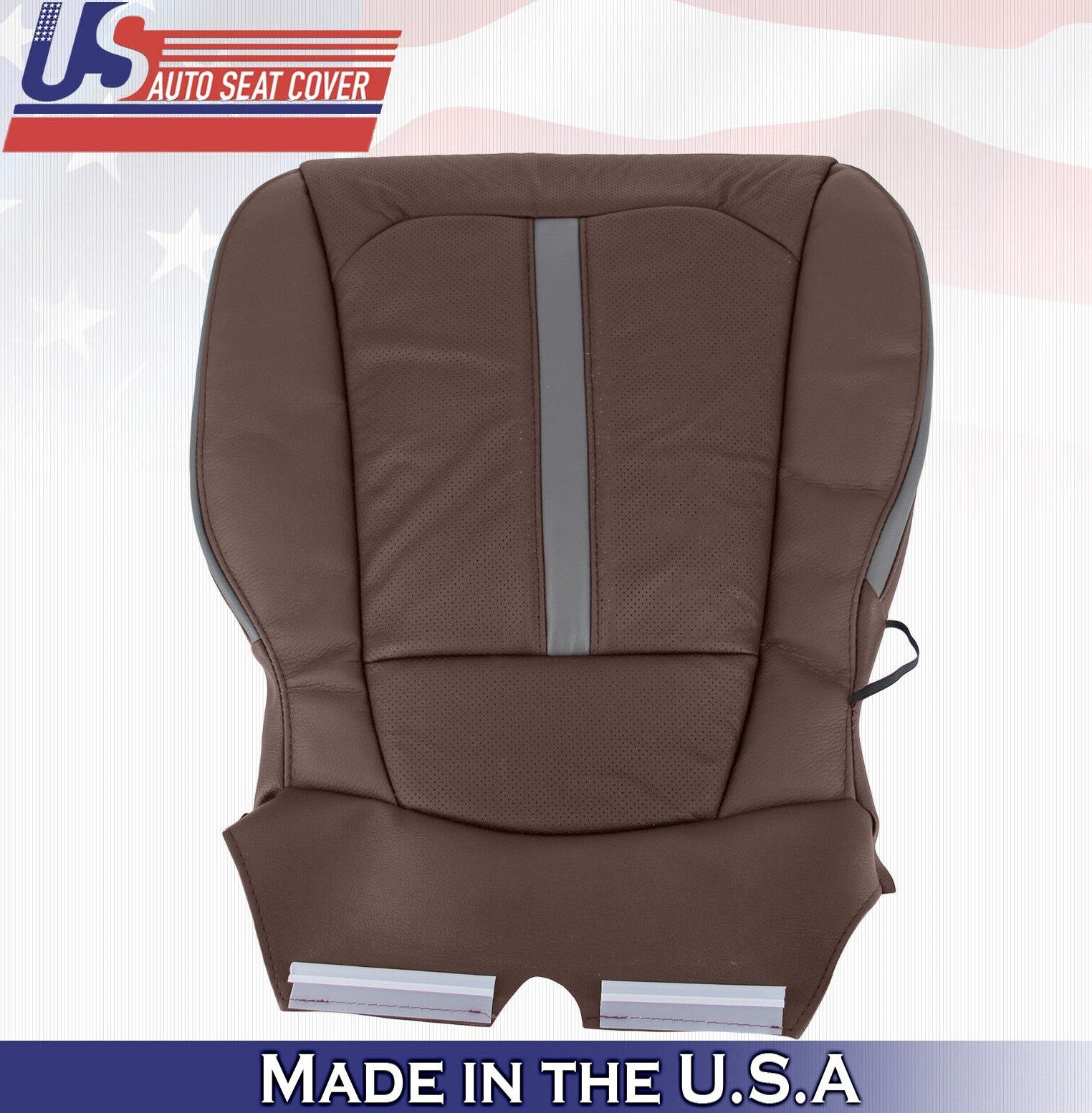 2020 For Ford F150 Platinum Driver Bottom Perforated Leather Seat Cover Brown