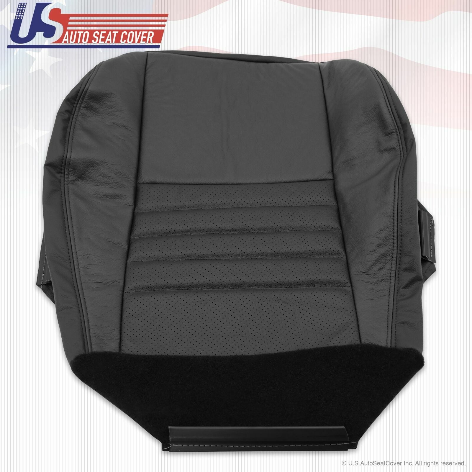 Passenger Bottom Leather Seat Cover 1999 to 2004 Fits Ford Mustang Black