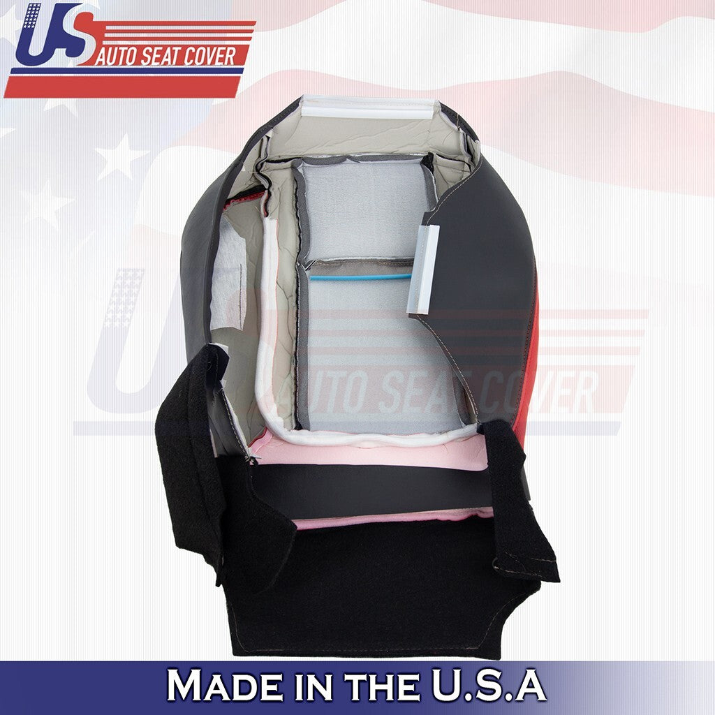 Driver Top & Bottom Seat Cover Black/Red Fits 2014 Ford F150 Raptor