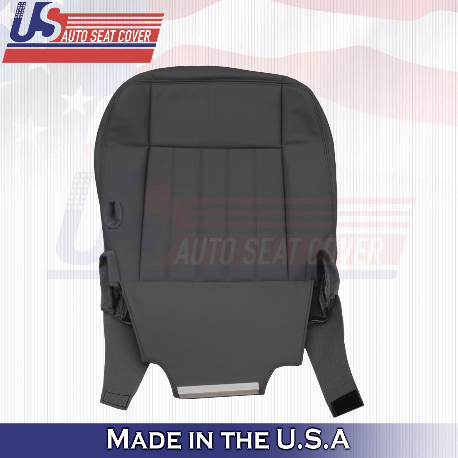 2003 to 2005 Fits Lincoln Town Car Front Set Bottoms &Tops Leather Cover Black