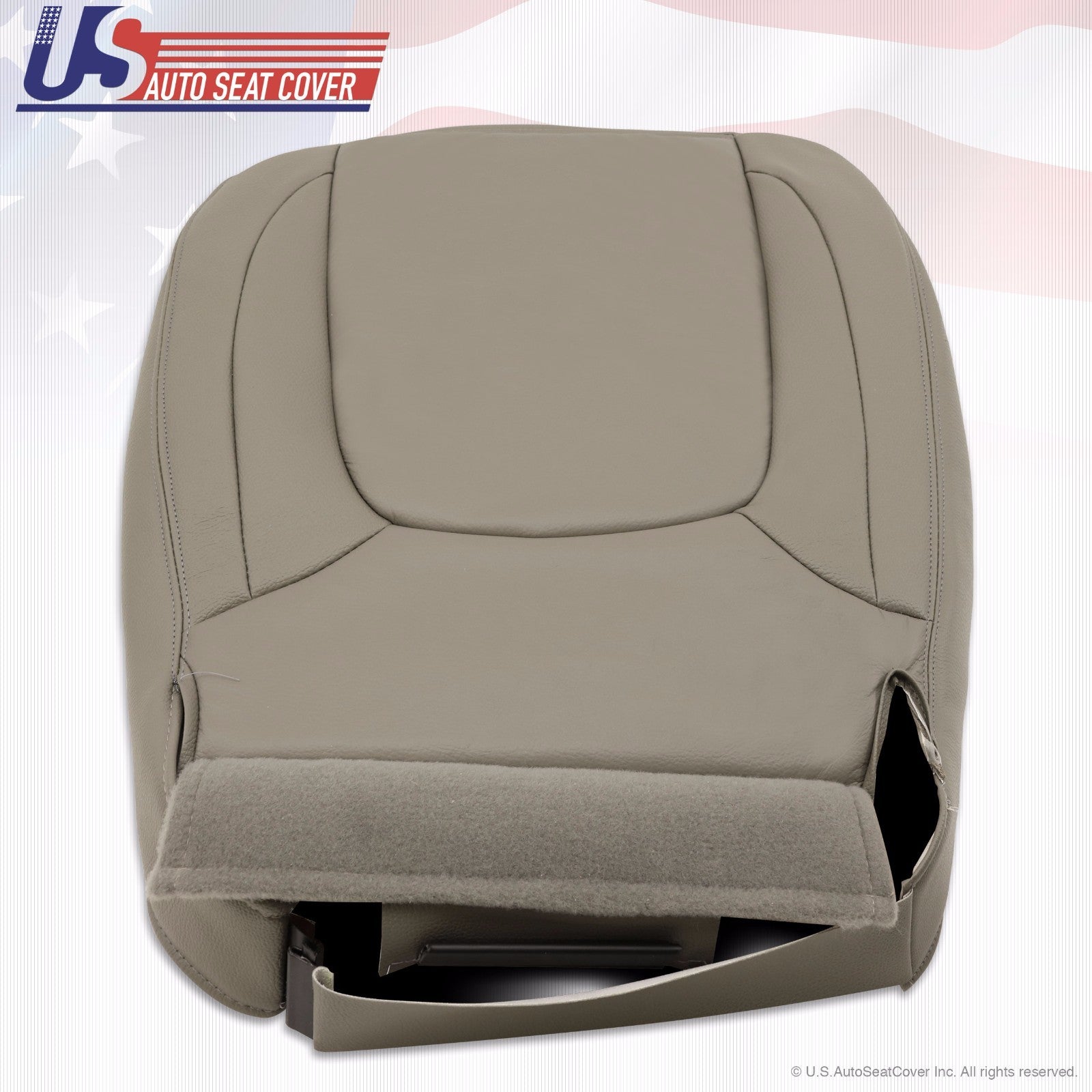 2004 2005 Fits Dodge Ram 1500 Laramie Passenger Bottom Leather Seat Cover Taupe