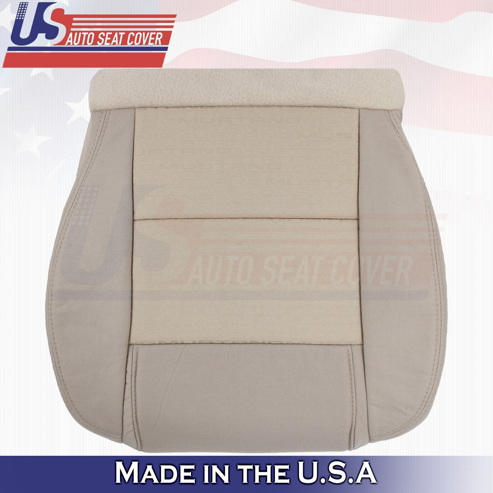 2005 2006 2007 For Ford Mustang Front Passenger Side Bottom Cloth Seat Cover Tan