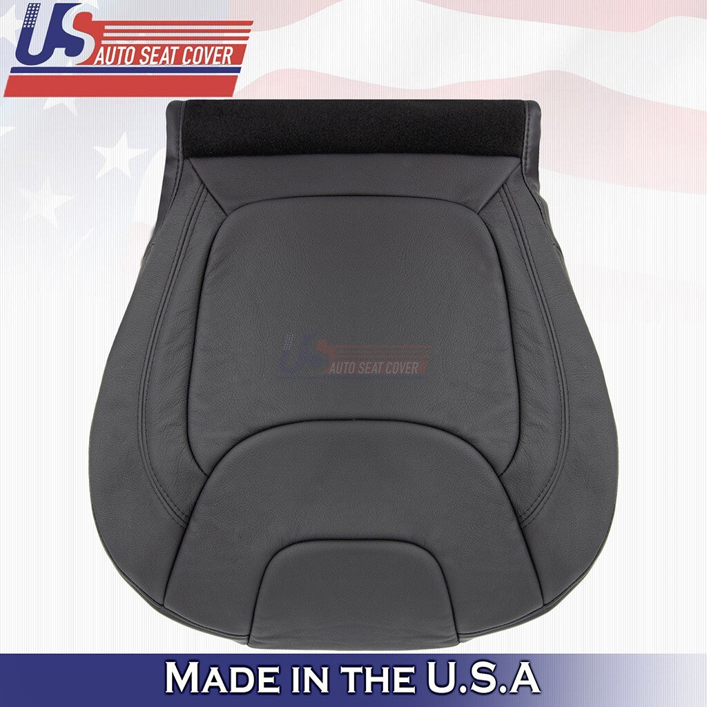 2015 to 2023 For Jeep Cherokee Driver Bottom Leather Seat Cover Black