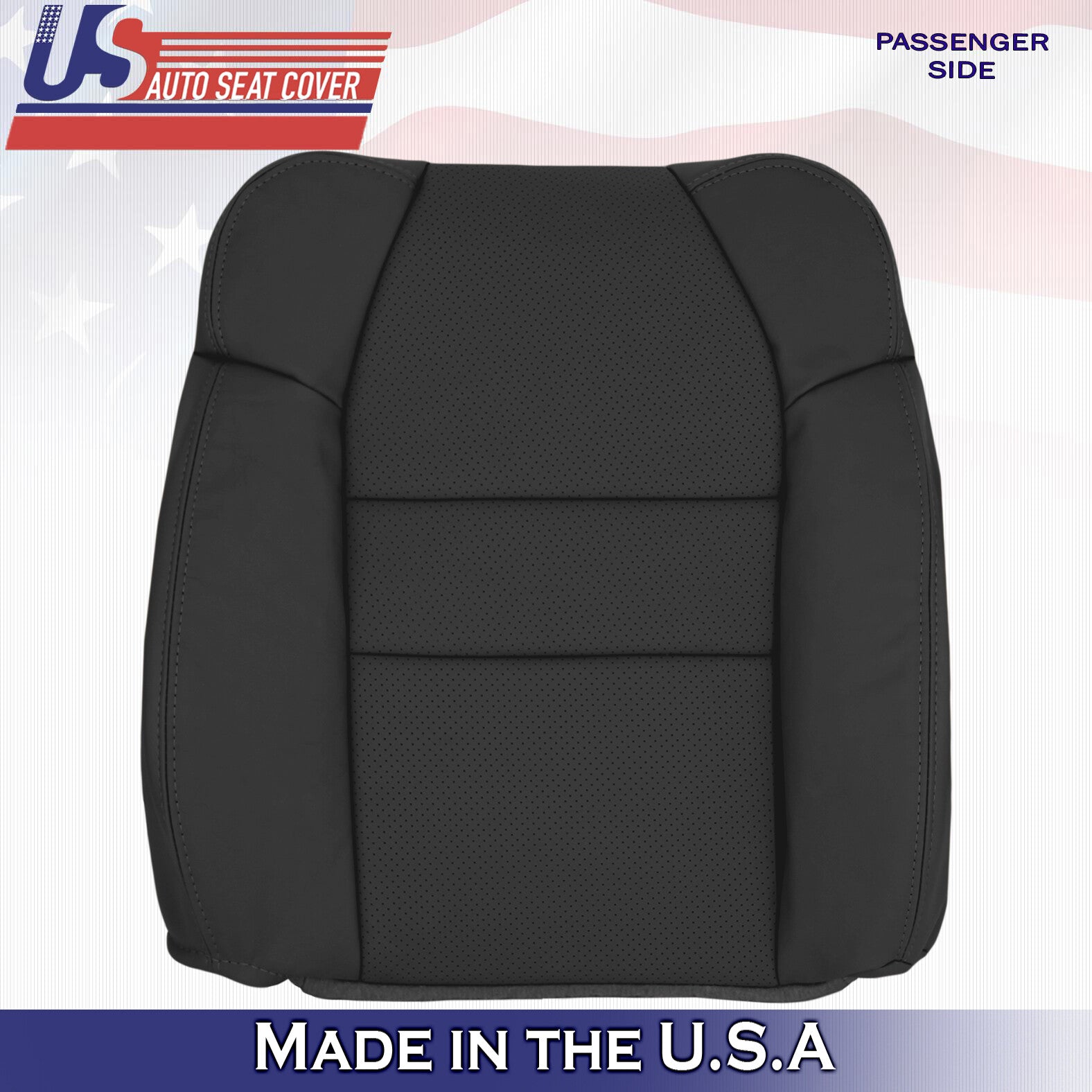 2001 to 2006 For Acura MDX 2x Top & 2x Bottom Synthetic Leather Seat Covers BLK