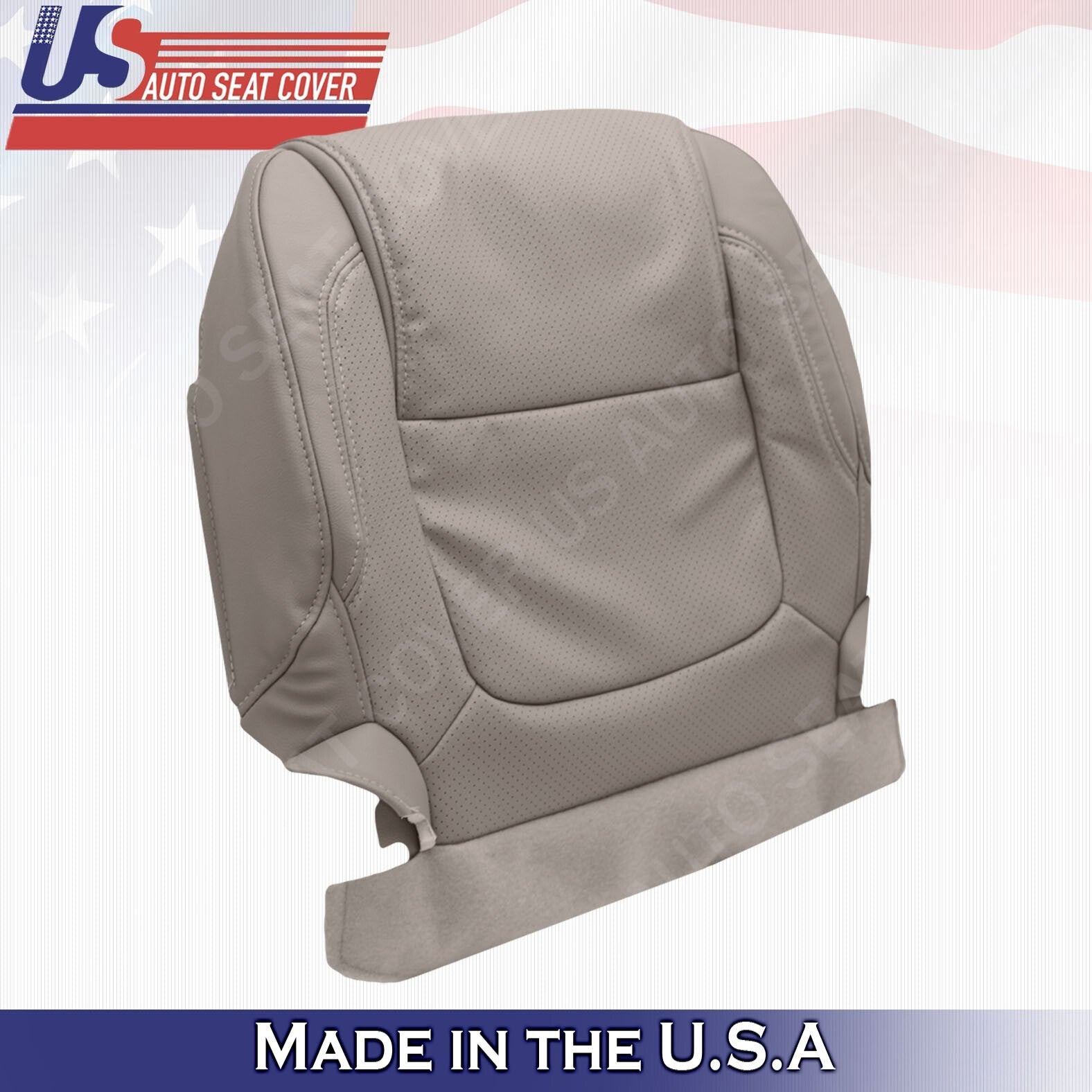 2011 -2015 FITS Ford Explorer Passenger Top&Bottom Leather Seat Cover Stone Gray