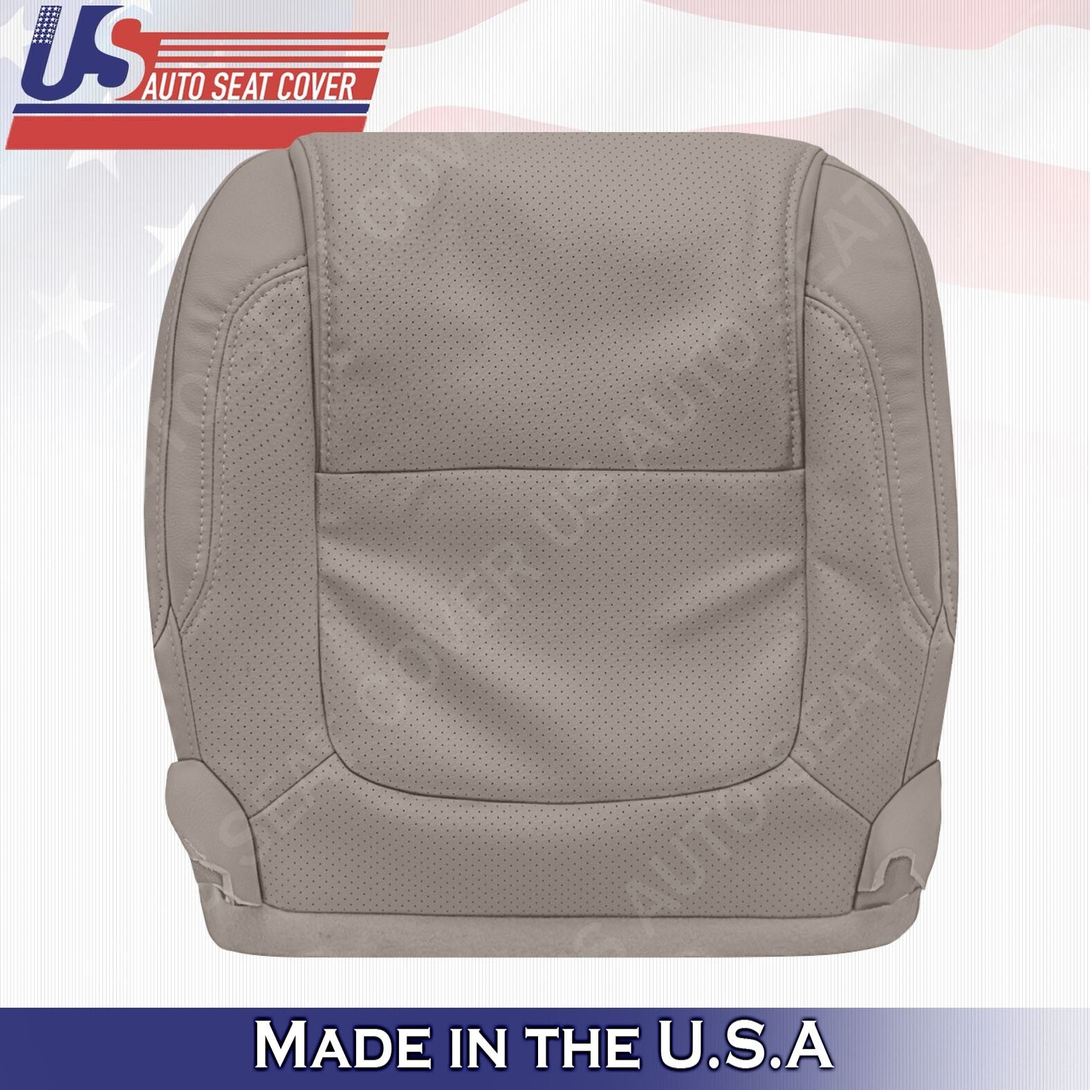 2011 - 2015 FITS Ford Explorer Driver Top & Bottom Leather Seat Cover Stone Gray