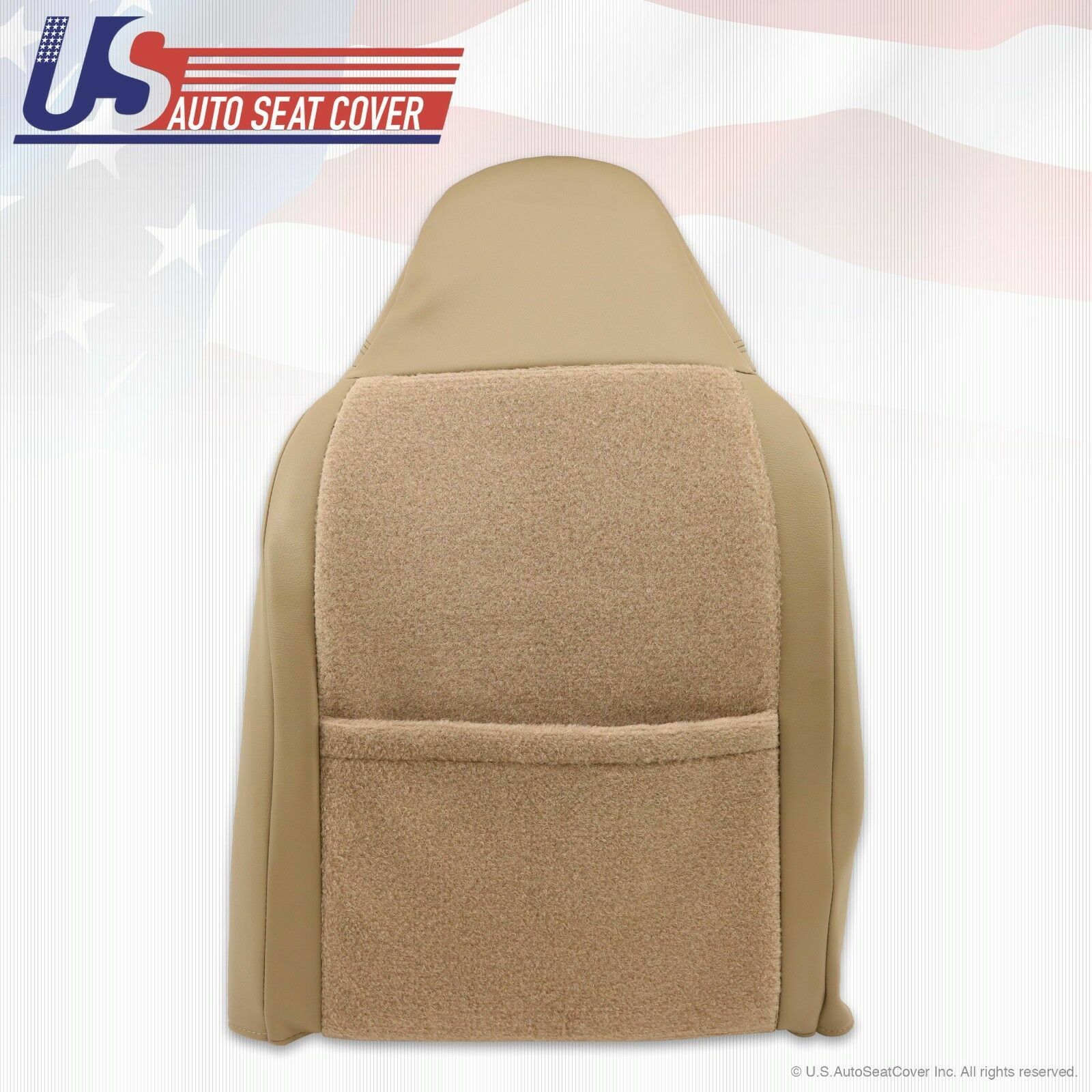 2000 Ford F550 Lariat Front Driver Side Lean Back Replacement Leather Cover Tan