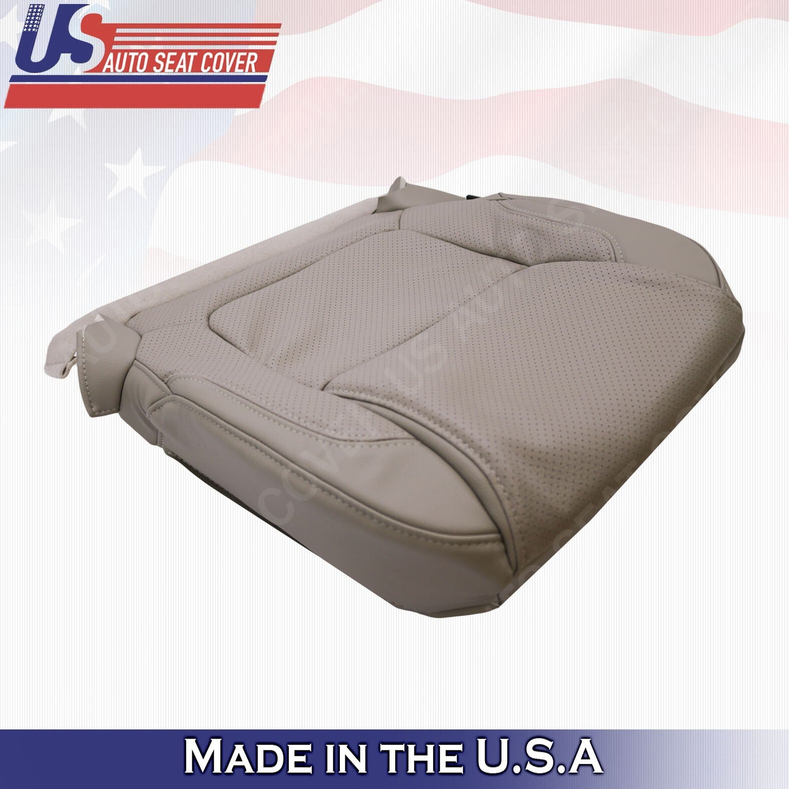 2011 -2015 FITS Ford Explorer Driver Bottom Leather Seat Cover Stone Gray