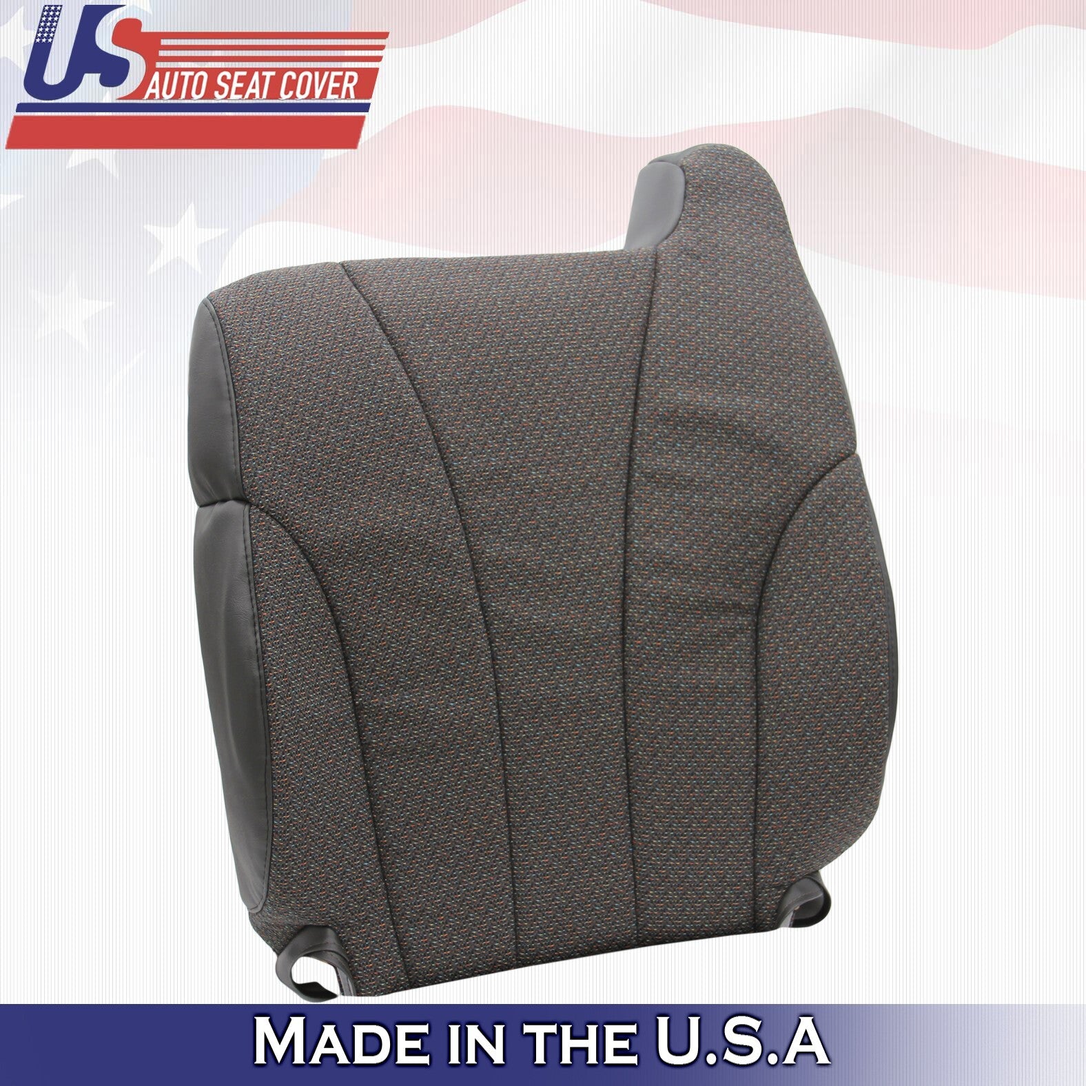 1999-2002 For Chevy Silverado 1500 2500 Cloth Front Top Seat Covers Dk. Graphite