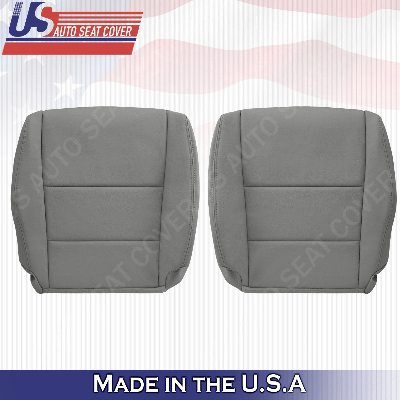 DRIVER PASSENGER Bottom Leather Seat Cover Gray 2008 to 2012 FOR HONDA ACCORD