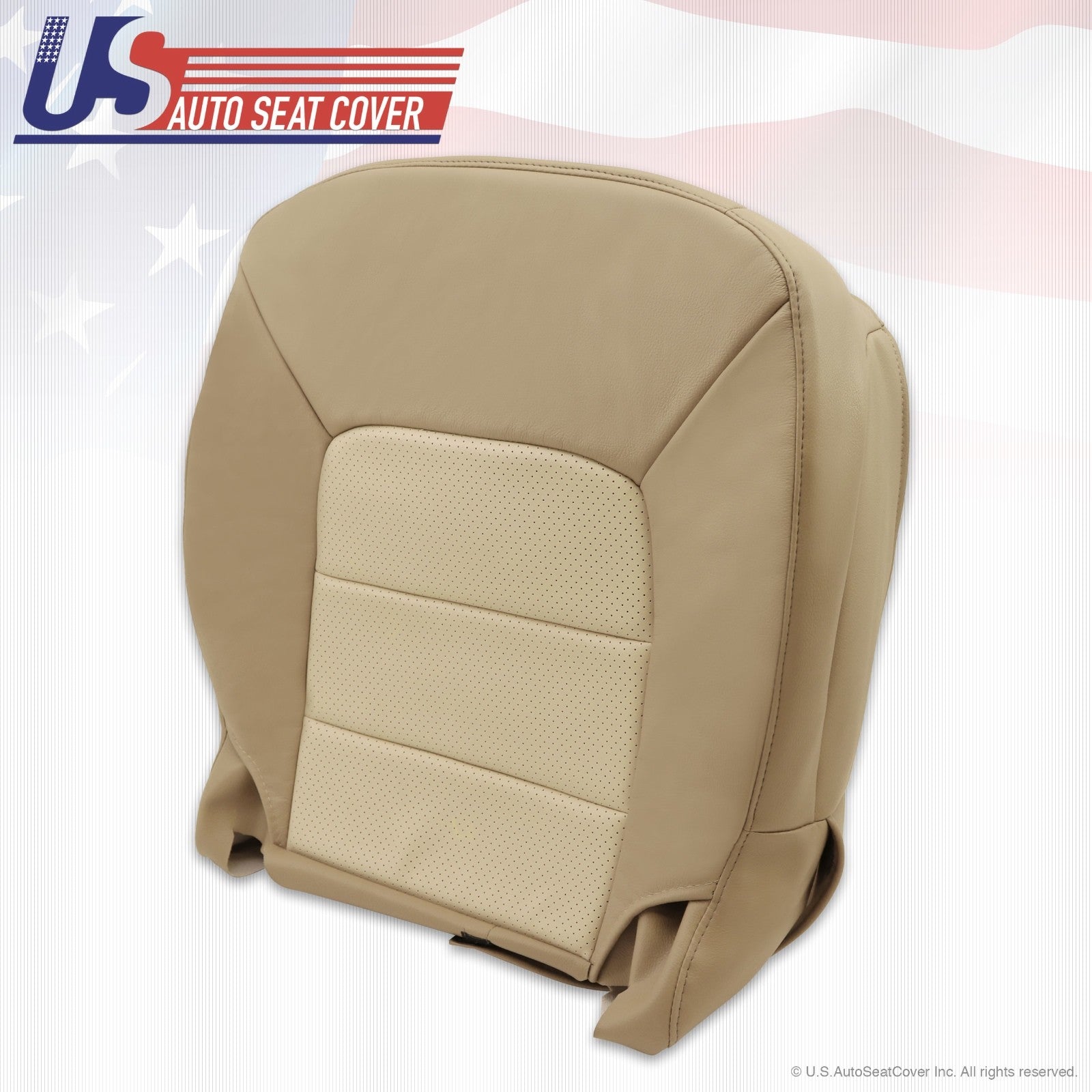 2003 Expedition Eddie Bauer Driver & Passenger Bottom Seat Cover Perforated tan