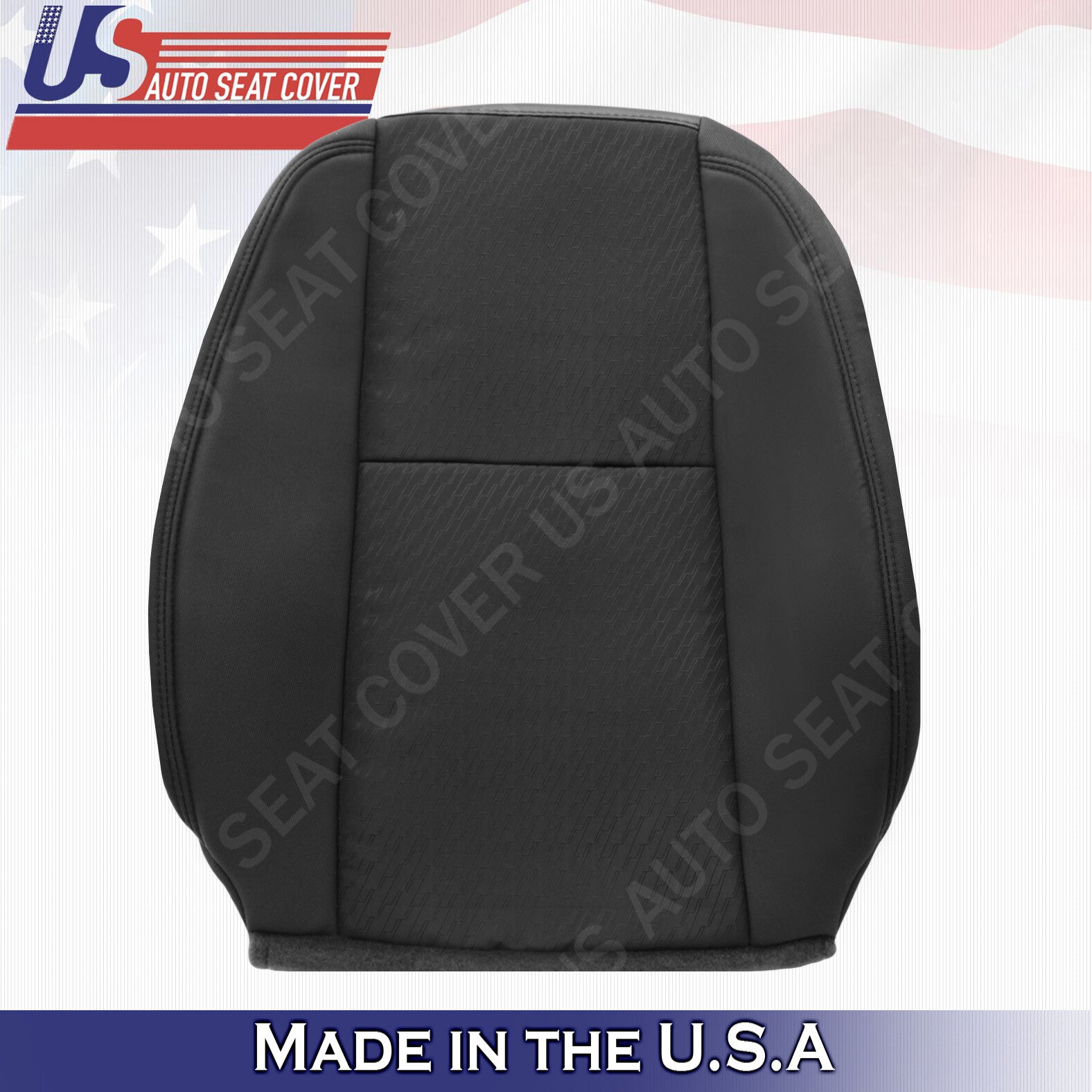 2009 to 2014 For Chevy Silverado Driver & Passenger Tops Cloth Seat Cover Black