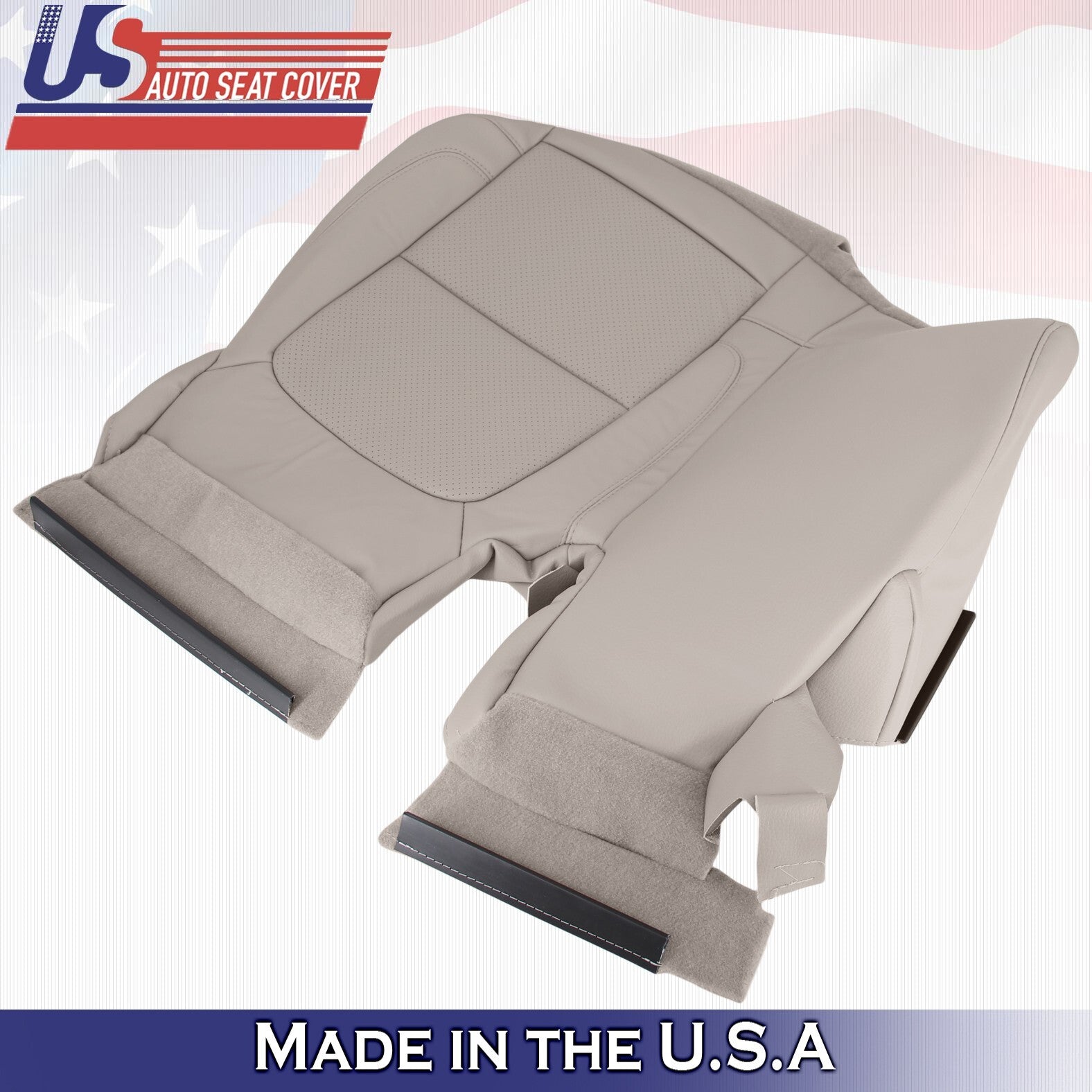 2011 2012 2013 For Ford Explorer 2nd Row Driver Bottom Perf Leather Cover Gray