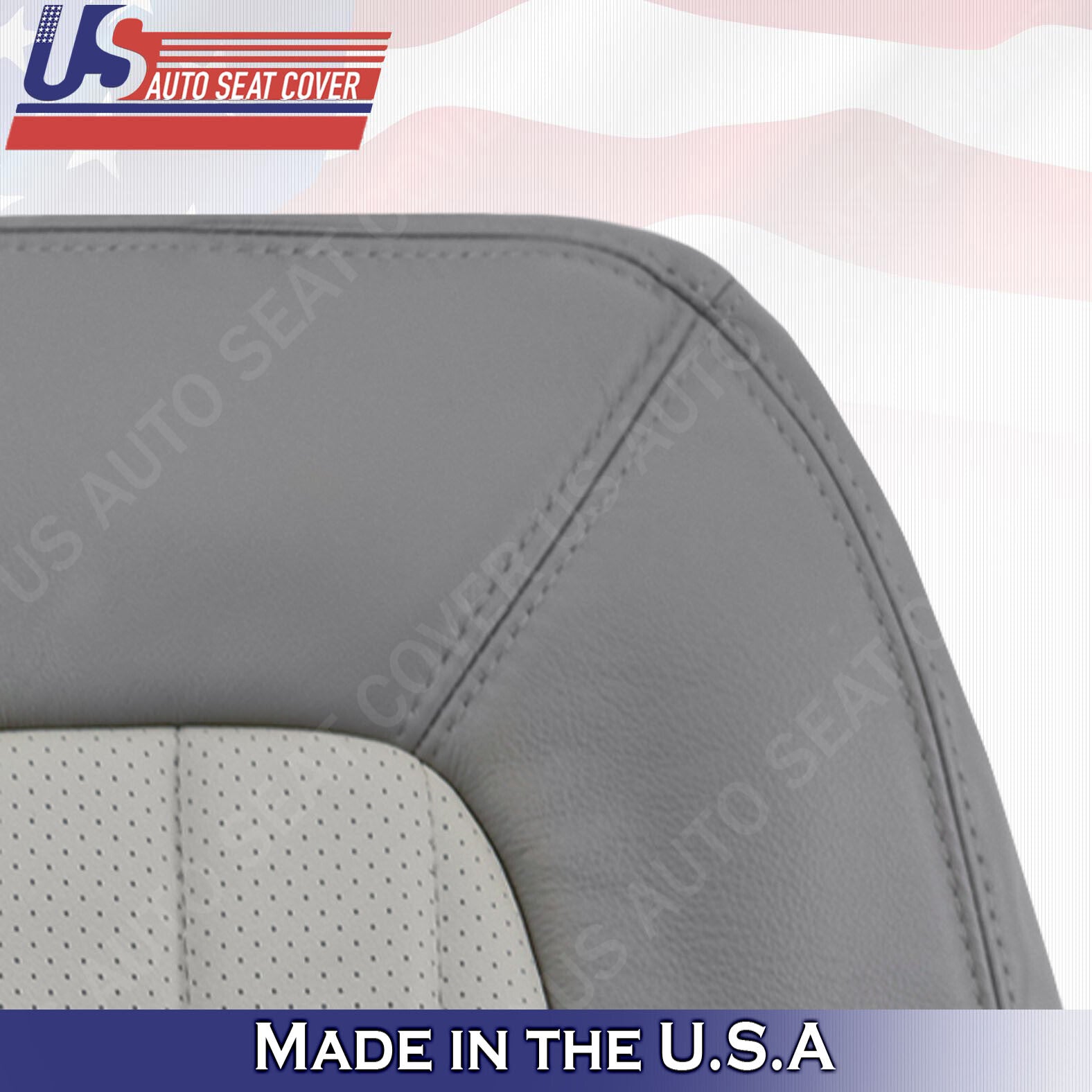 2002- 2005 Mercury Mountaineer FRONT TOPS PERF Leather Replacement cover GRAY