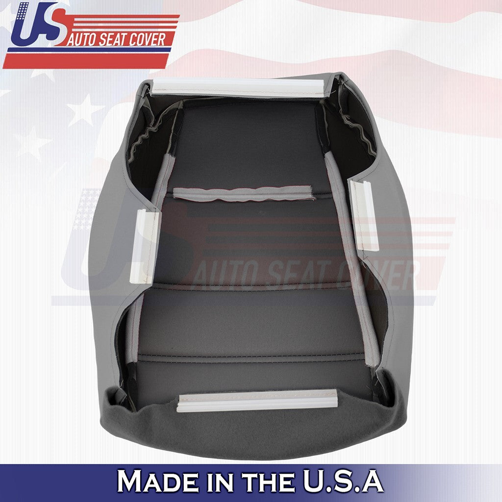 1999- 2004 FITS Ford Mustang V6 Passenger Bottom &Top Genuine Leather Cover Gray