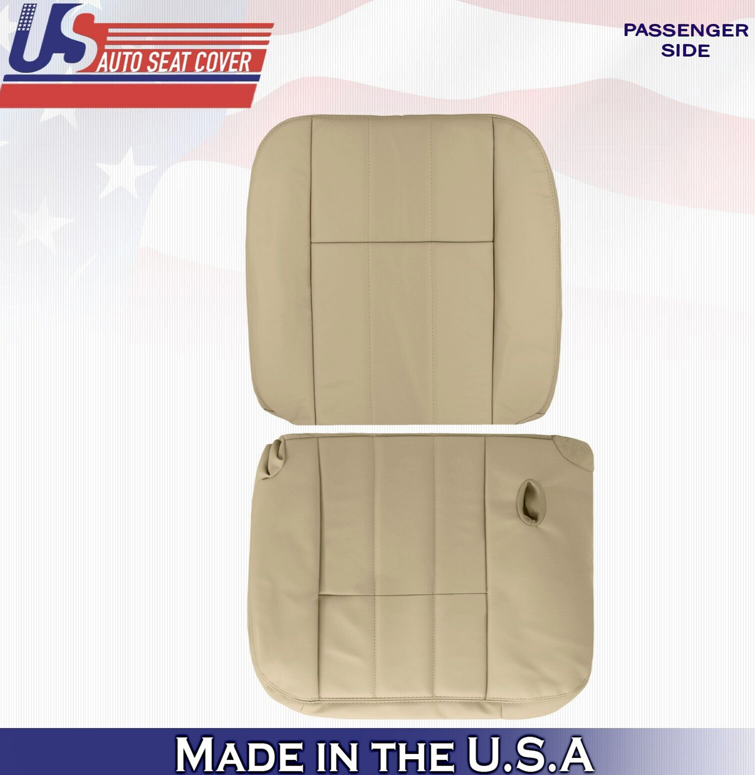 2005 2006 For Mercury Grand Marquis Passenger Top Bottom Leather Seat Covers Tan
