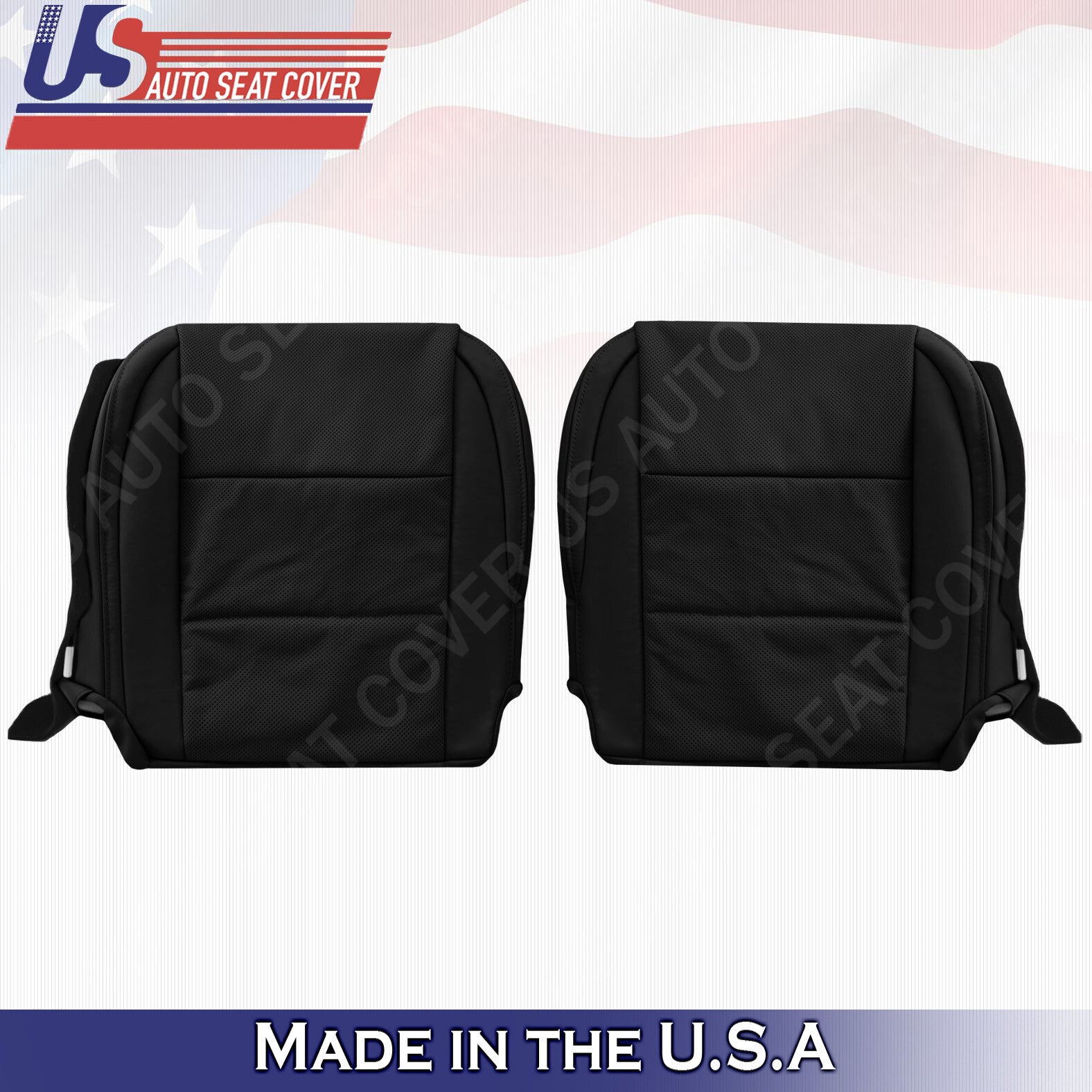 Fits 2013 to 2015 Lexus ES350 Left & Right Bottom Perforated Leather Cover BLACK