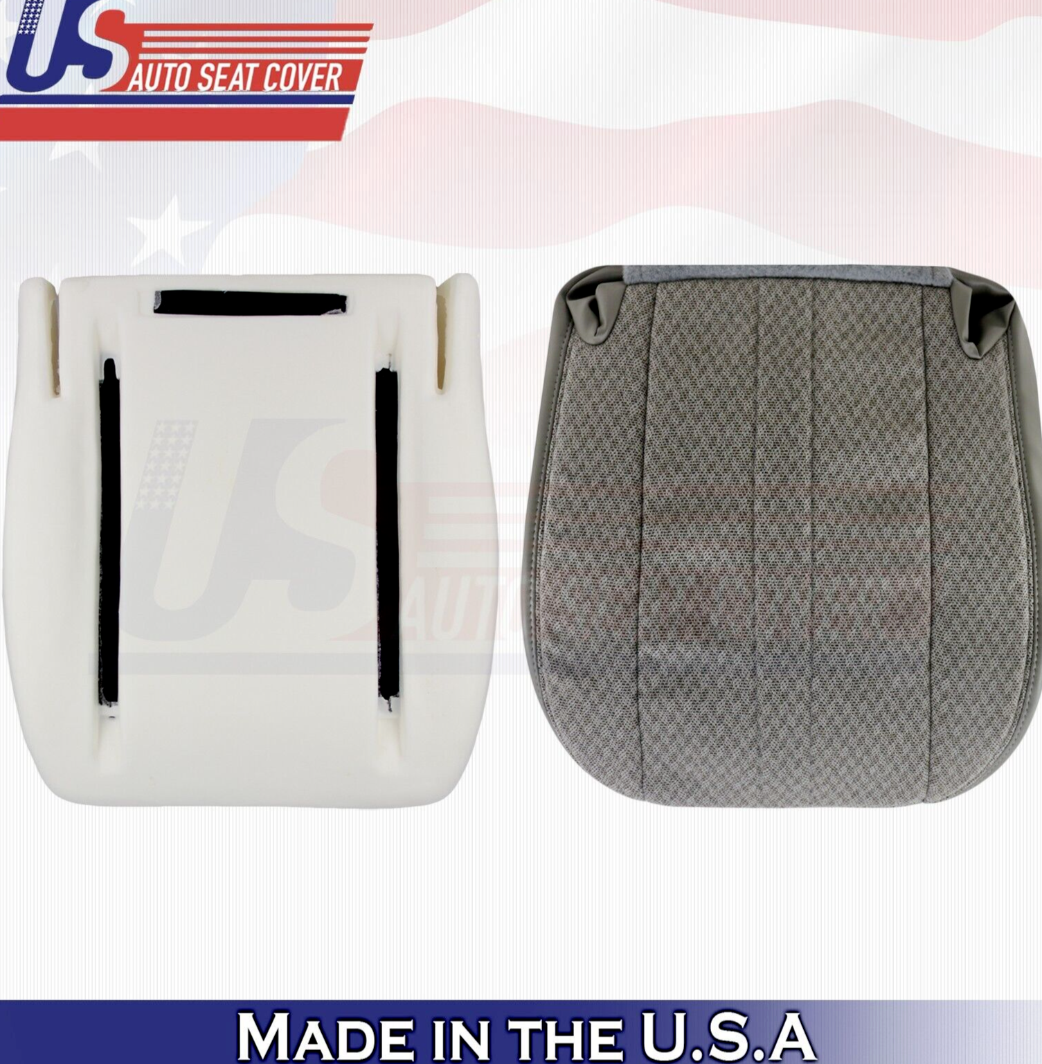 2011 2012 For Chevy Express 1500 2500 Van Driver Bottom Cloth Cover & Foam Gray