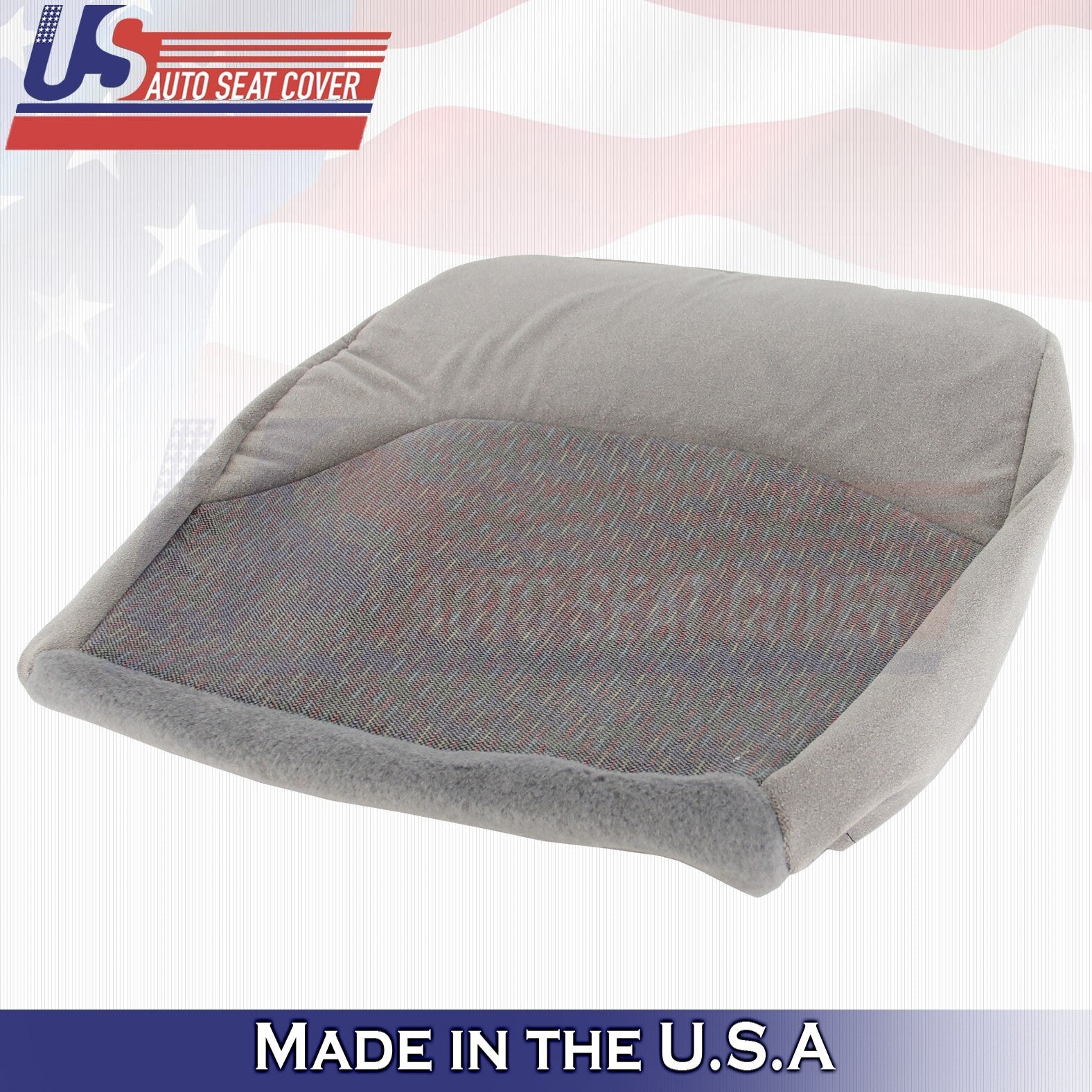 1994 For Ford F150 F250 F350 XLT Front 2 Top & 2 Bottom Cloth Seat Covers Gray