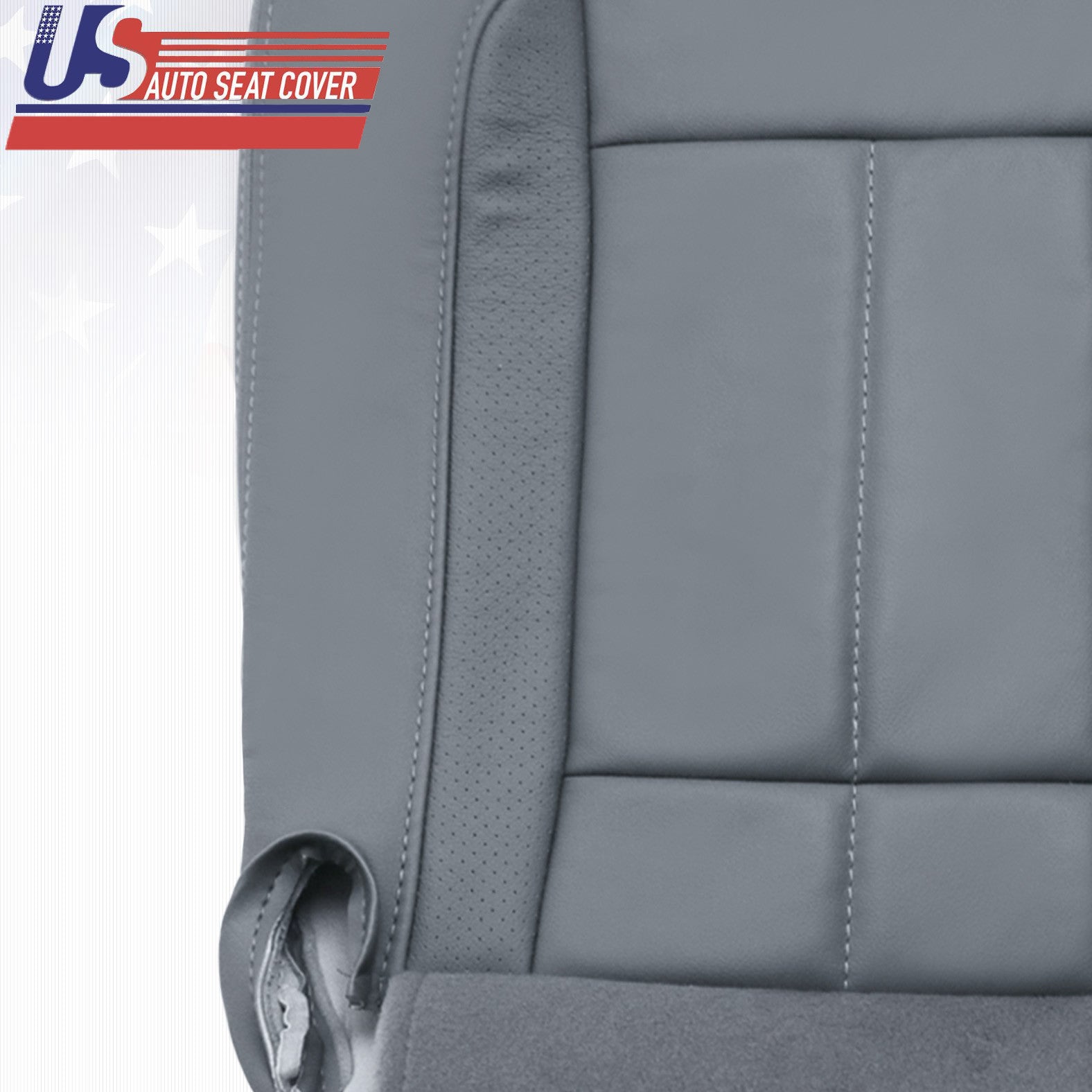 For 2009 For Dodge Ram 2500 Driver Bottom Leather Replacement Seat Cover in Gray