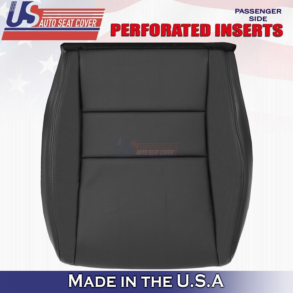 2004 to 2008 For Acura TSX Driver Bottom & Top Perforated Leather Covers Black