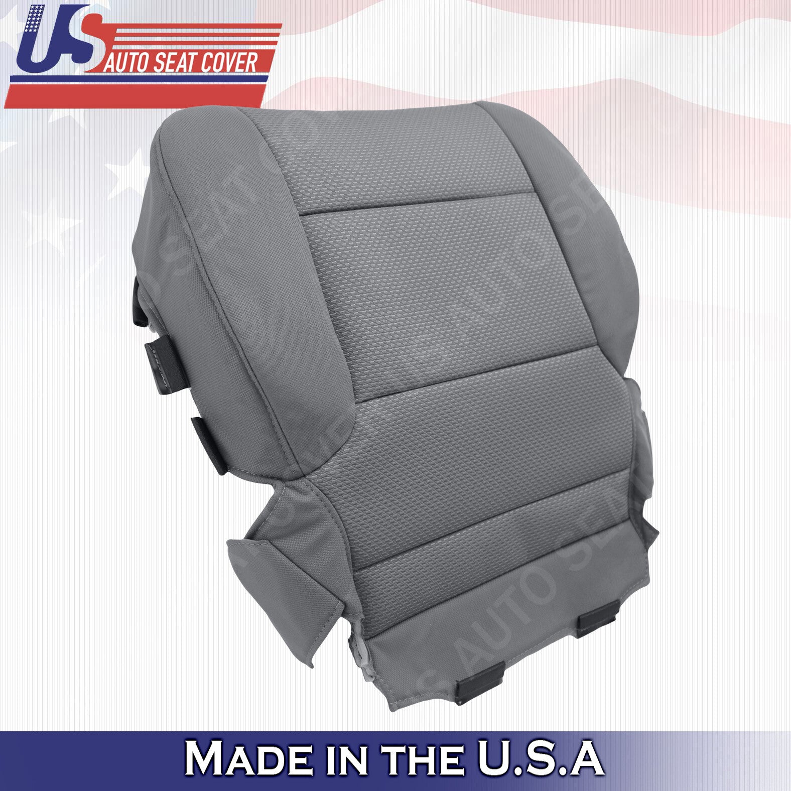 2014-2018 Chevy Silverado DRIVER Bottom Cloth Seat Cover Dark Ash Gray