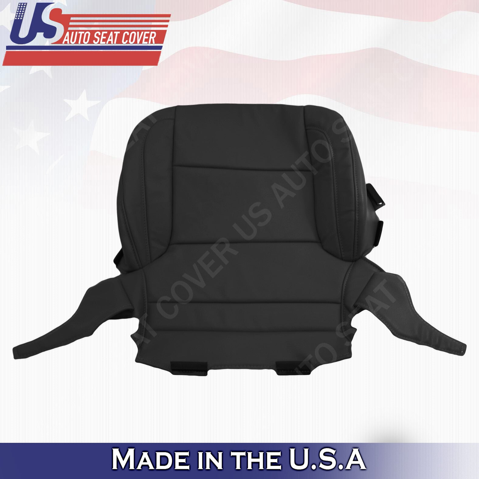 2015-2018 Chevy/GMC Tahoe, Suburban, PASSENGER BOTTOM Leather Seat Cover Black