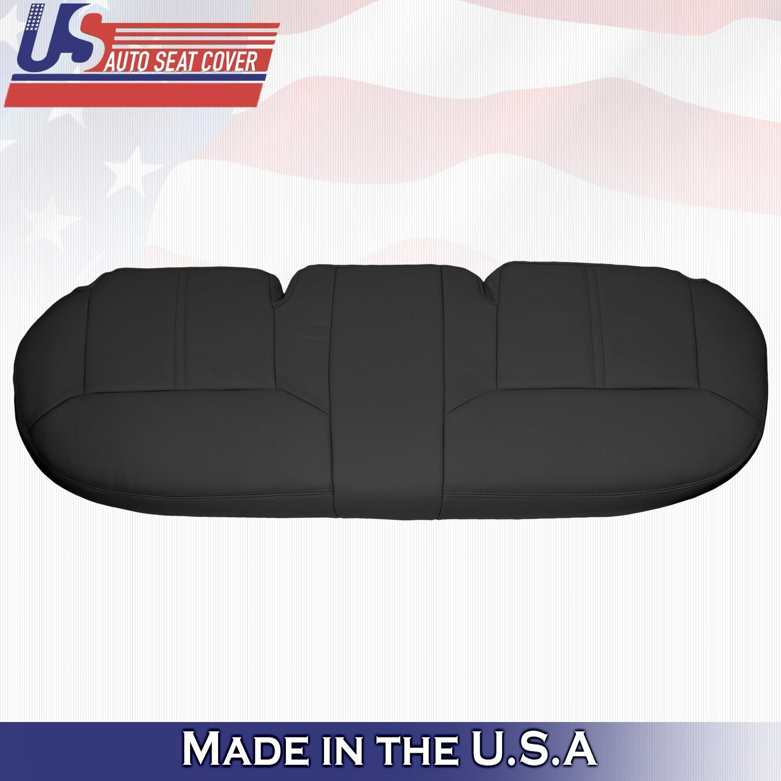 2003 2004 2005 For Lincoln Town Car Rear Bench Bottom Leather Cover Black