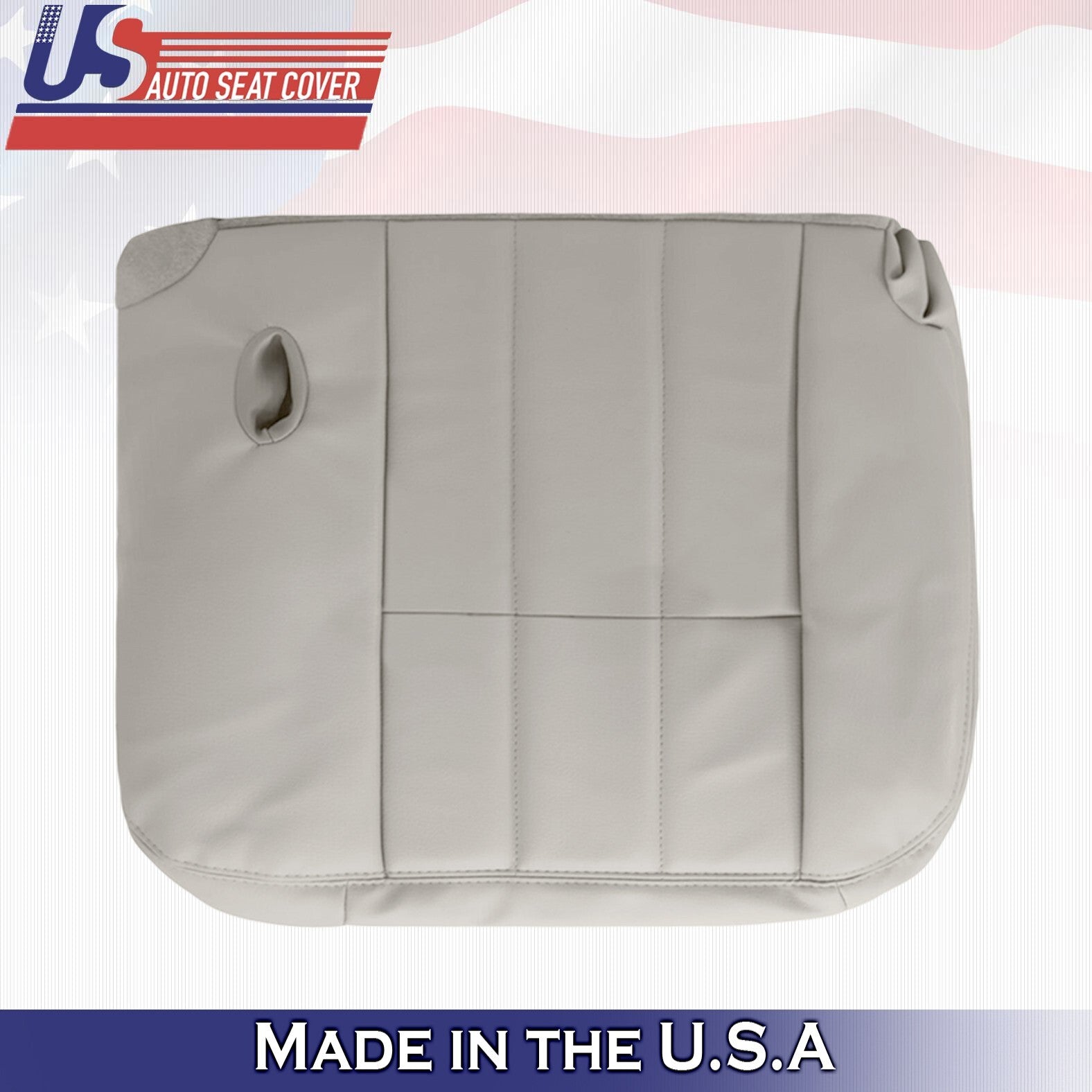 2007 2008 For Mercury Grand Marquis Driver Top & Bottom Leather Seat Covers Gray