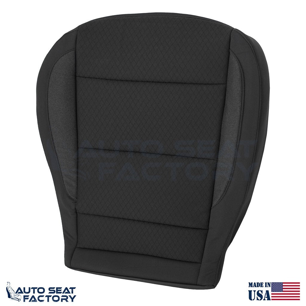 2019 -2023 GMC Sierra Driver & Passenger Bottom Black Cloth Seat Covers (Square)