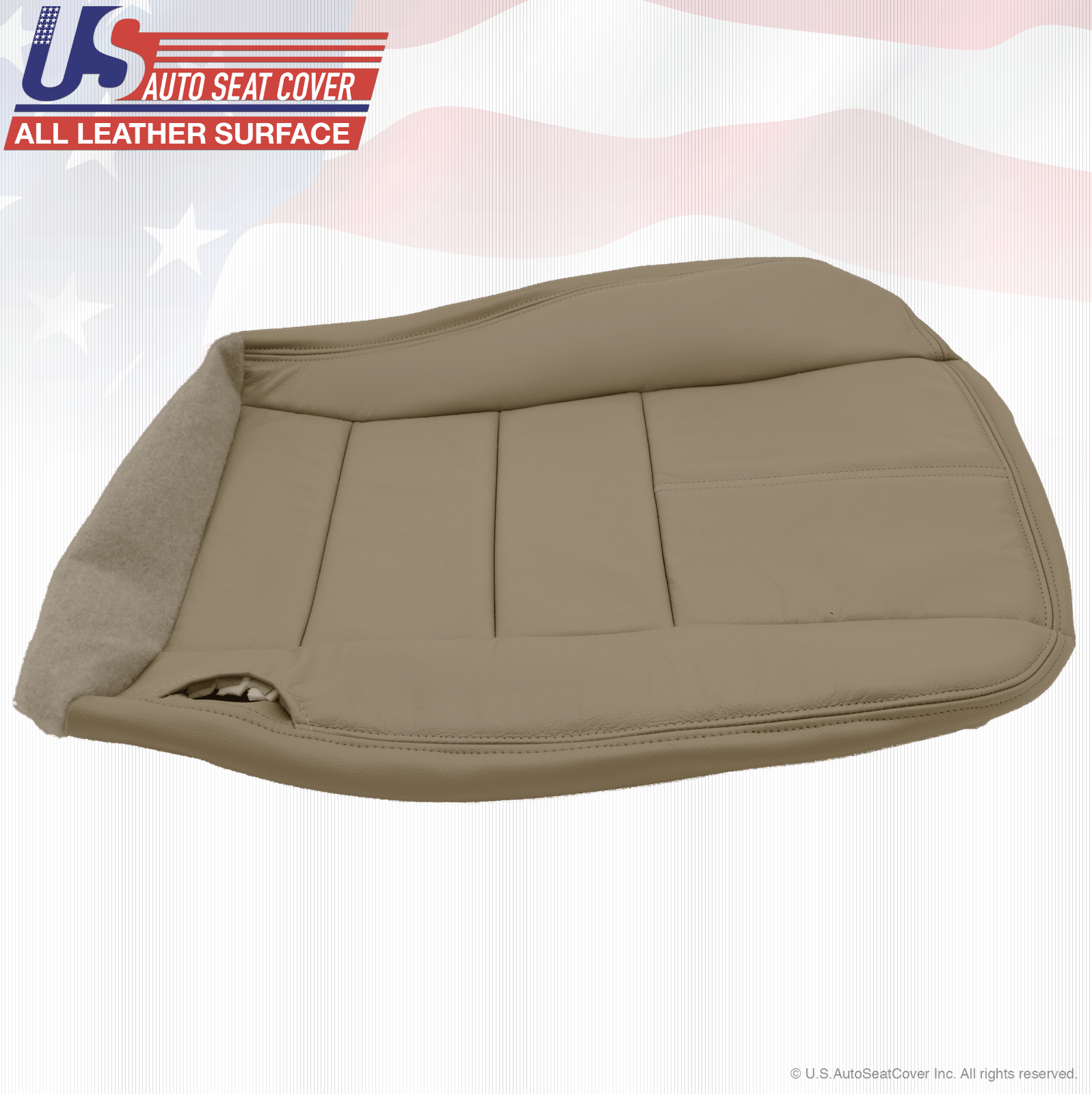 2009 Ford F250 Lariat Driver Bottom Replacement Leather Seat Cover Stone Gray 4S