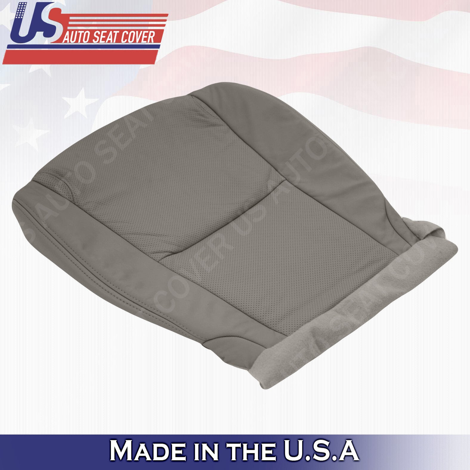 PASSENGER Bottom Leather Perforated Seat Cover GRAY For 2006 2007 Lexus GS350