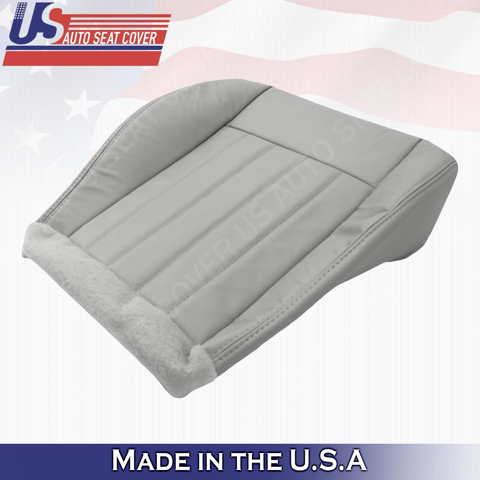 2005 2006 2007 Fits Jeep Liberty PASSENGER Bottom Leather Seat Cover Light Gray