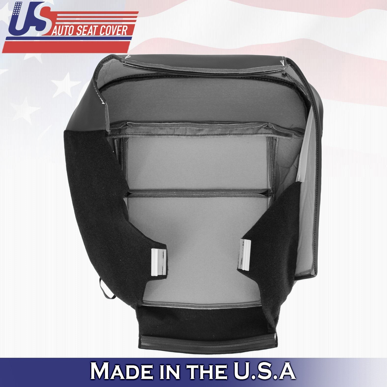 2004 to 2008 Fits Ford F150 SPORT Front Driver Passenger Set Leather Cover Black
