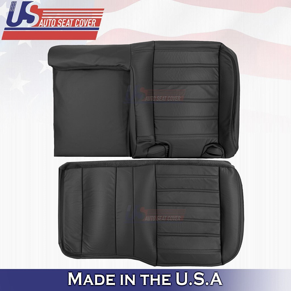 2003 to 2007 FOR Hummer H2 REAR Driver Bottom & Top Leather Seat Cover Black