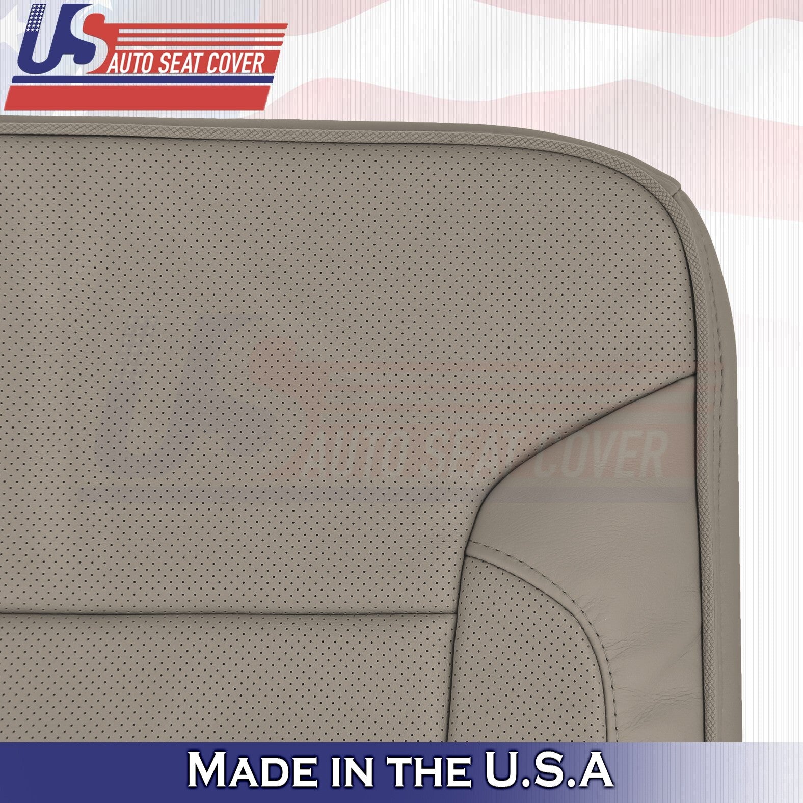 2018 For GMC Sierra Denali 2nd Row Driver Top & Bottom Leather Seat Covers Tan
