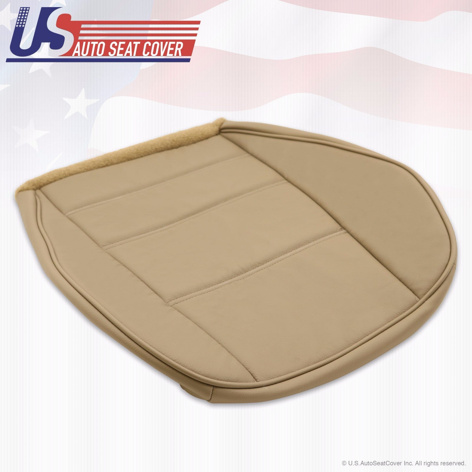 1999 to 2004 Fits Ford Mustang V6 Passenger Bottom Leather Seat Cover Tan