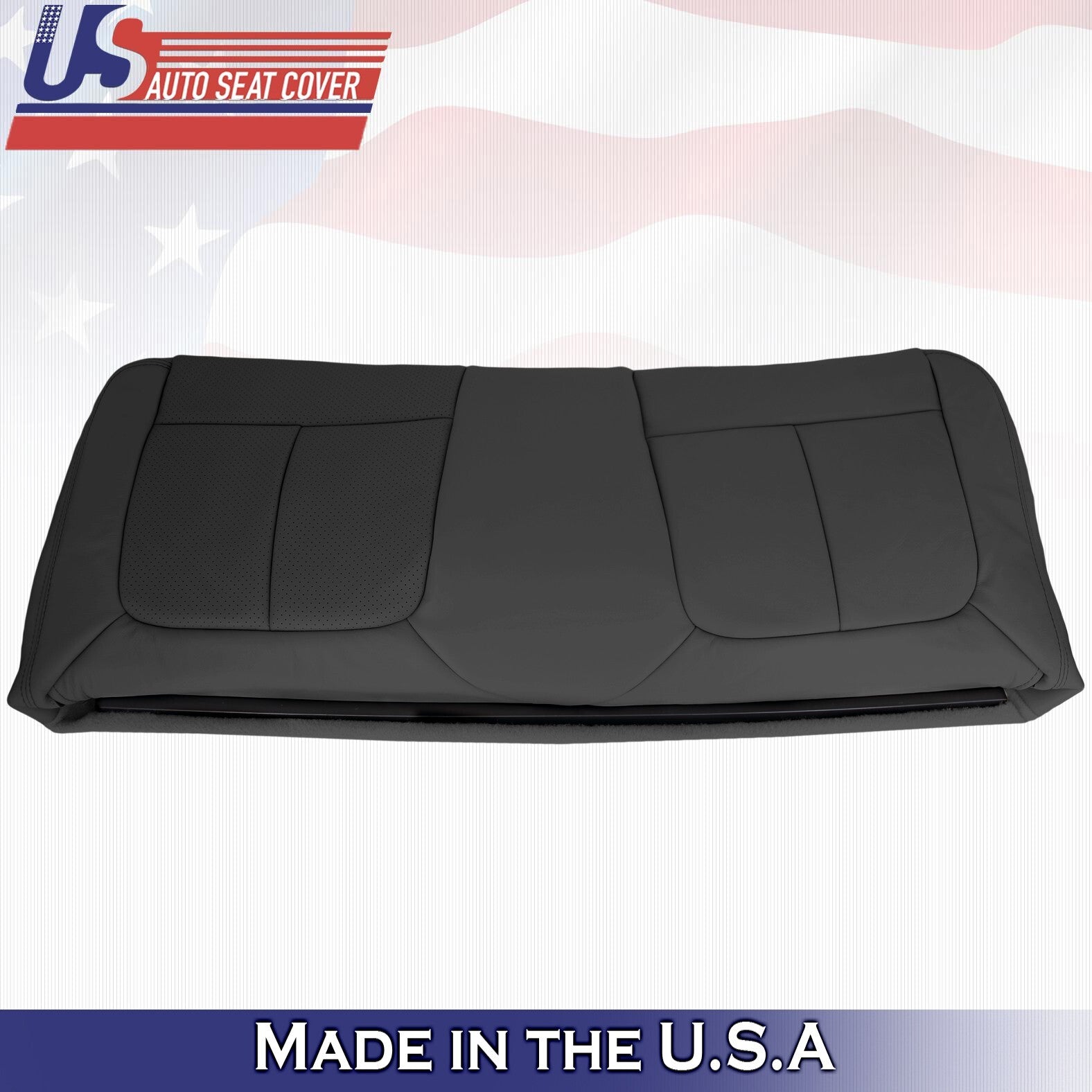 2011 to 2016 For Ford F450 2nd Row Driver & Passenger Bottom Leather Covers BLK