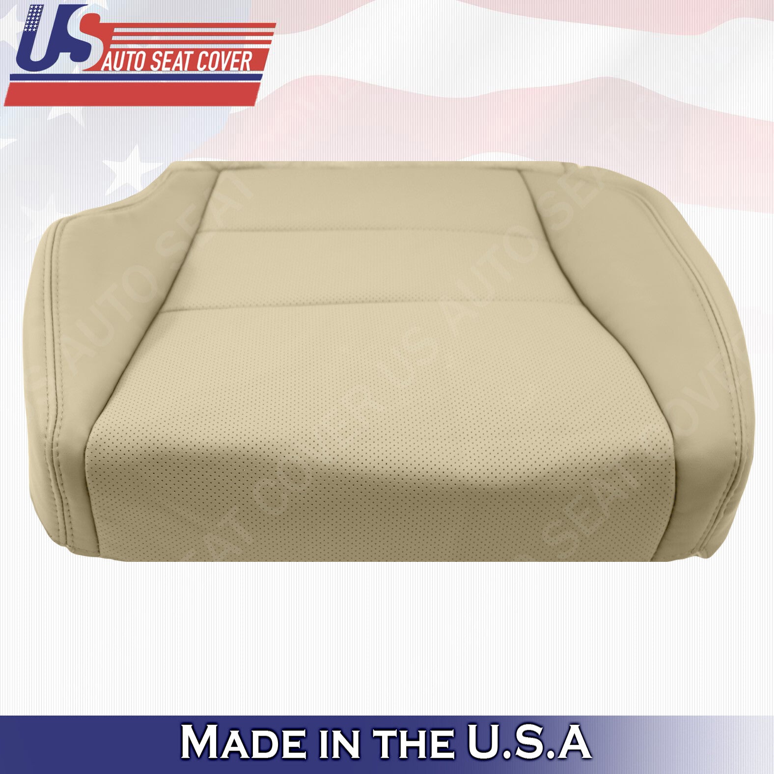 For 2007 - 2012 Acura RDX Driver Bottom Replacement Leather Seat Cover in TAN