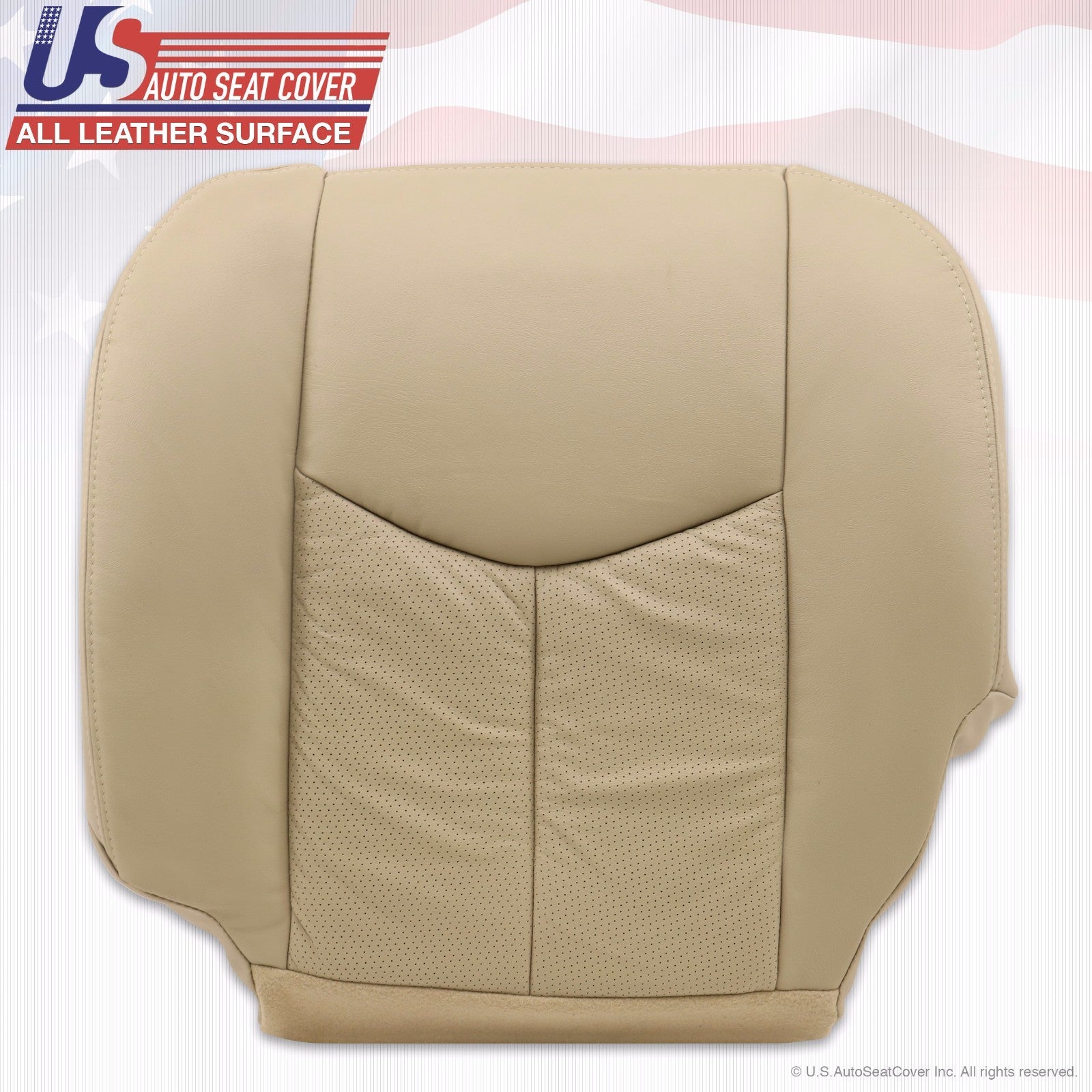 2003-2006 Cadllac Escalade Driver Bottom Leather Seat Cover and Foam Cushion Tan