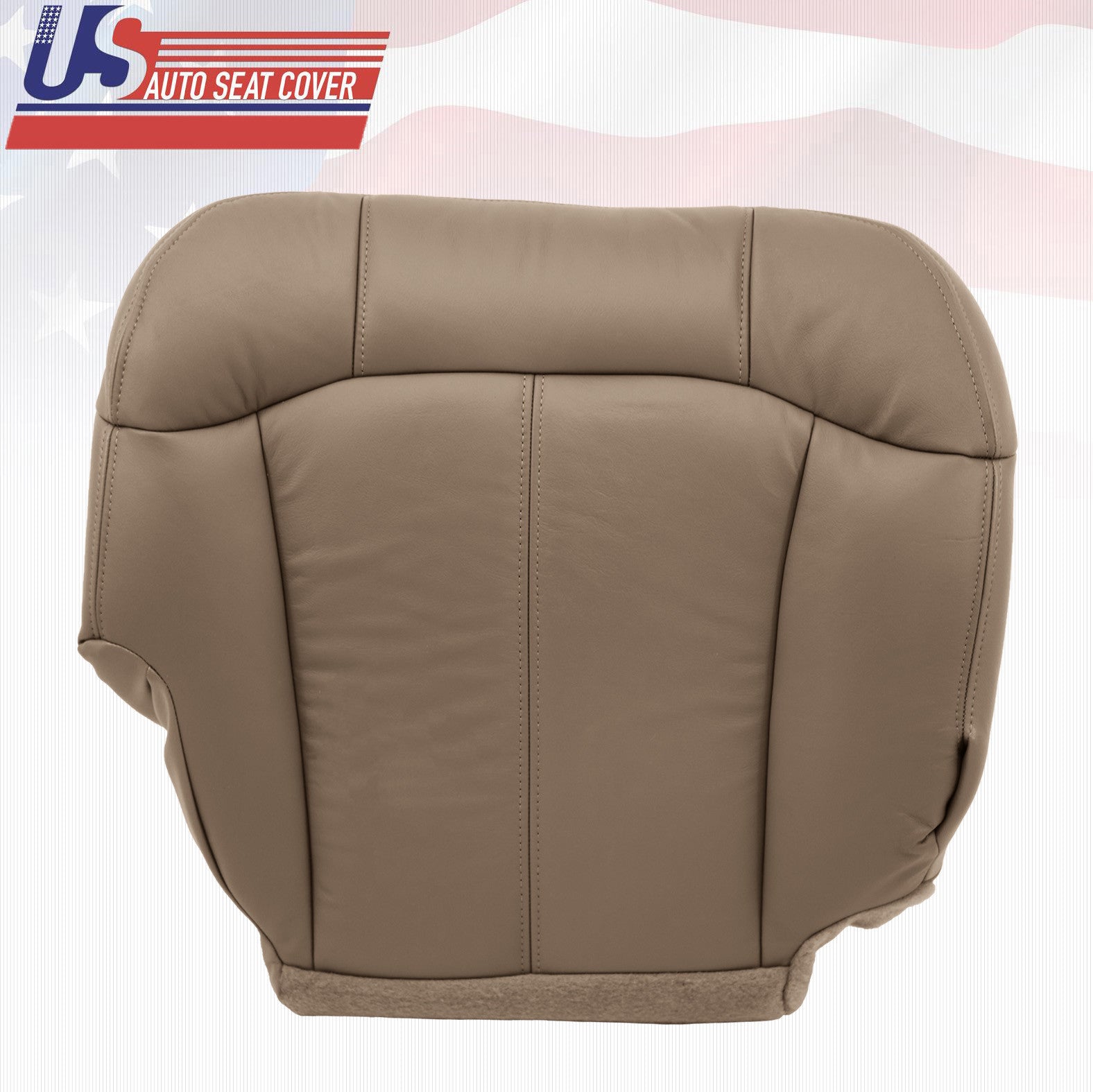 2001 2002 Chevy Silverado 3500 Driver & Passenger Bottom Vinyl Seat Covers Tan